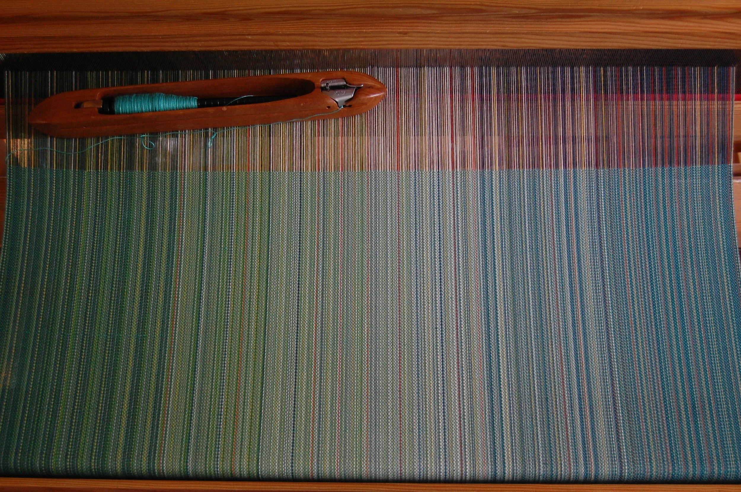 blue-green Egyptian cotton weft