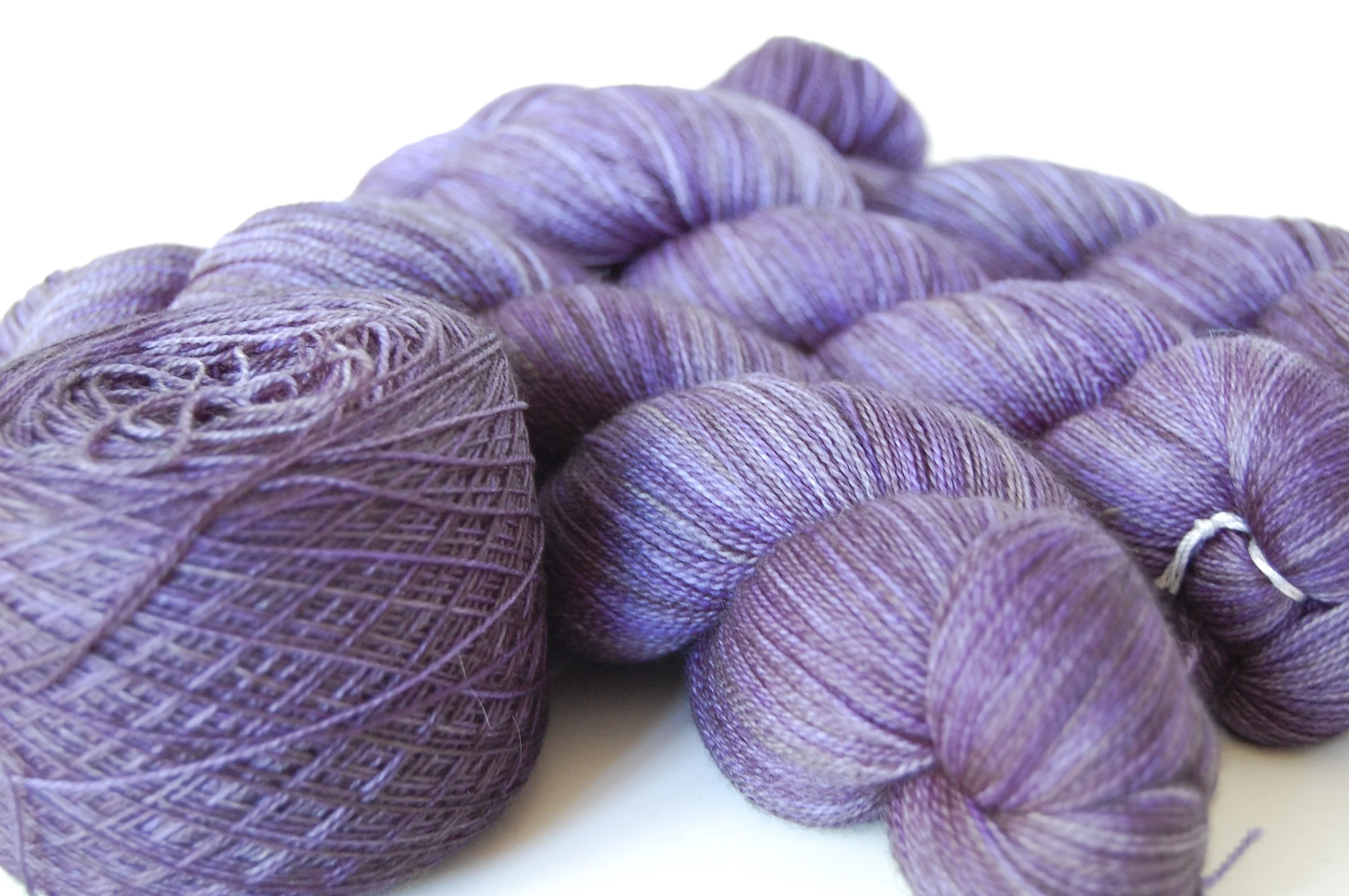 madeline tosh superwash lace merino in Clematis