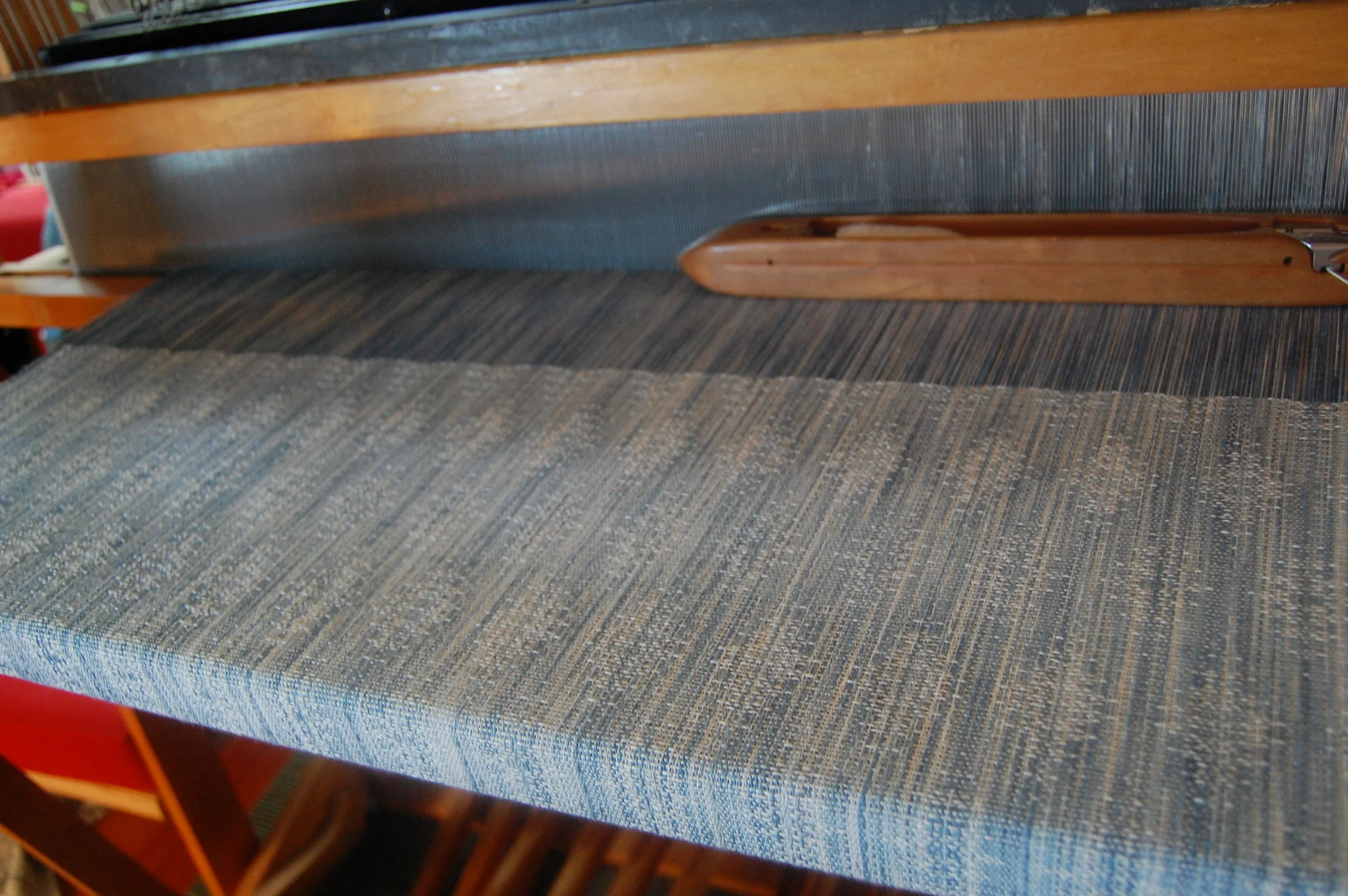 sample piece with natural Egyptian cotton weft
