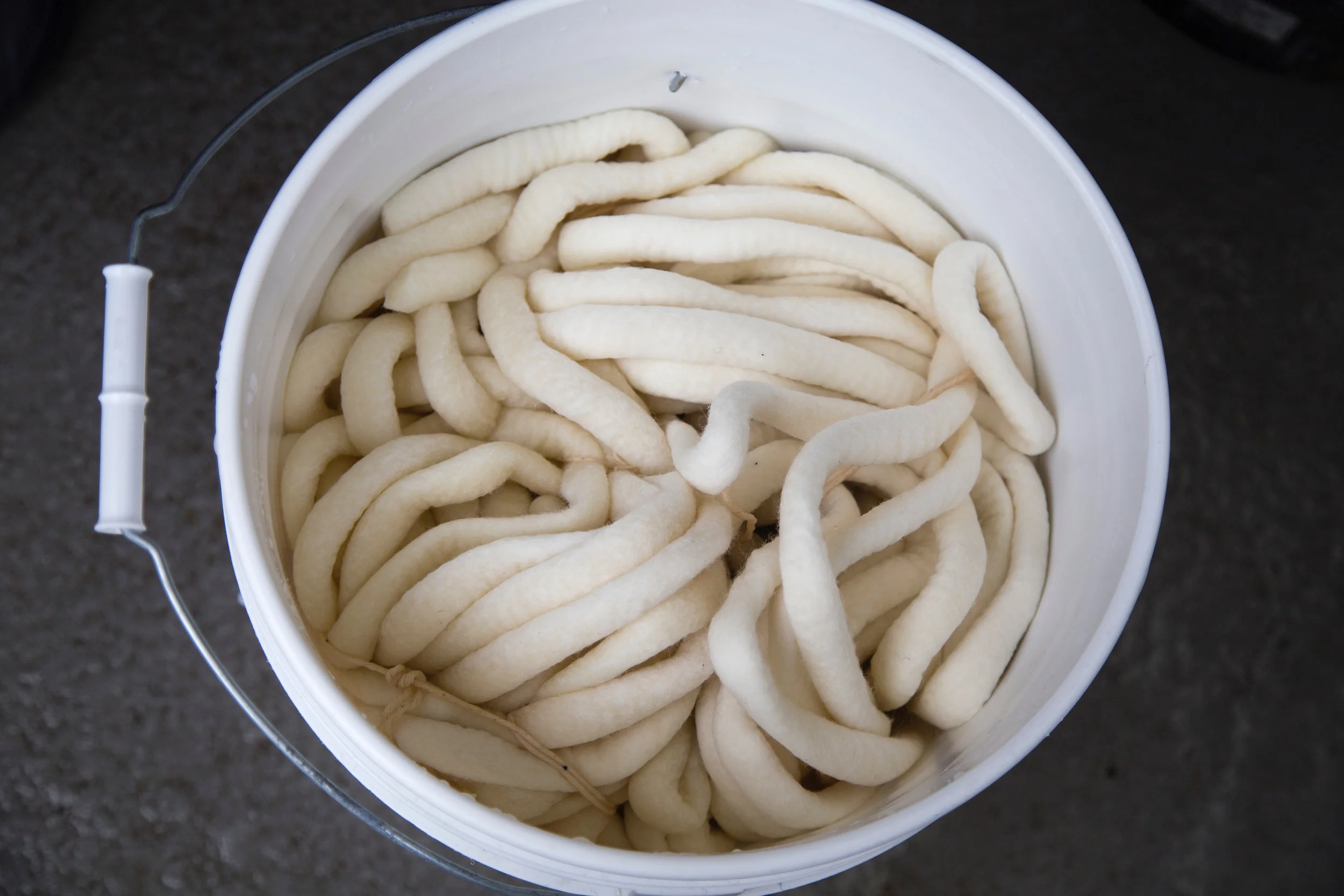 The yarn - prepped for dyeing.