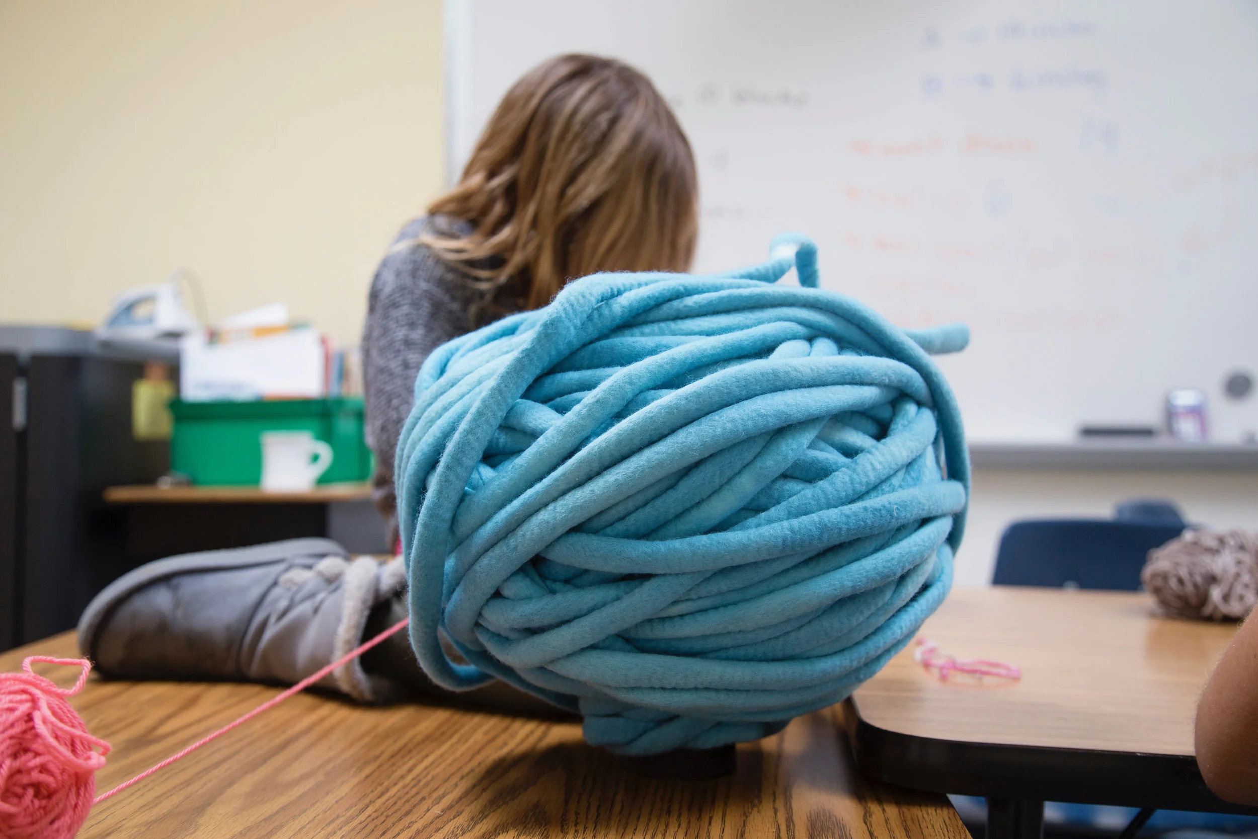 Here is the yarn - dyed, dry, and wound back onto the cone and ready to knit with.