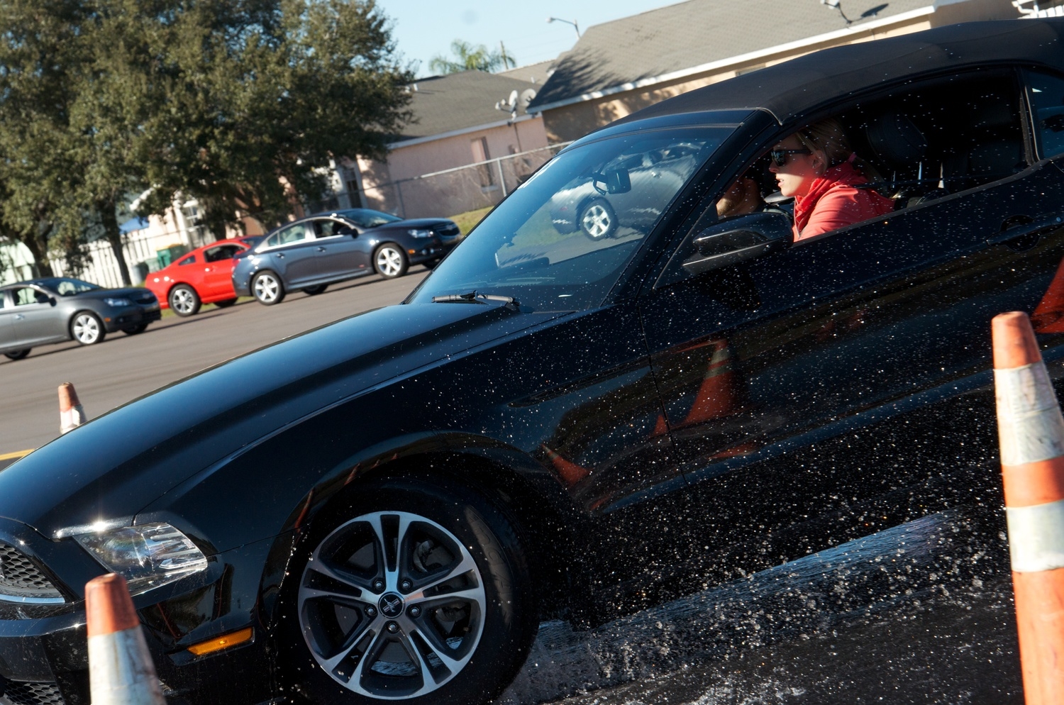 Stunt driving clinic with Extreme Stunts.