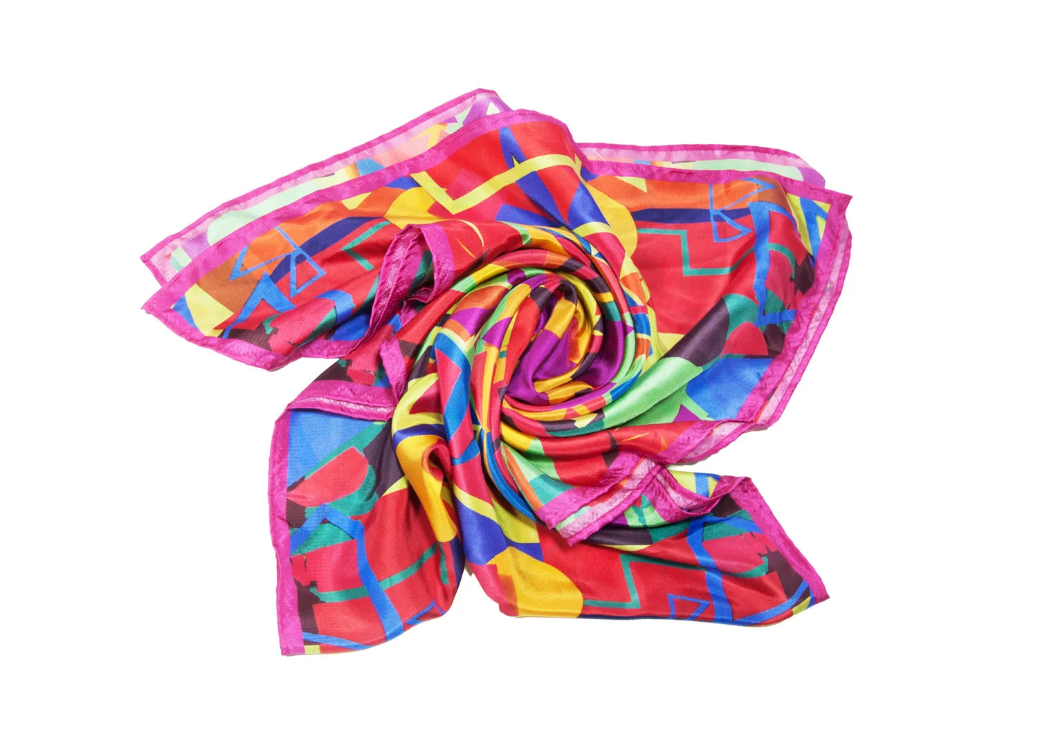 Flat Lay Pink Abstract Long Scarf