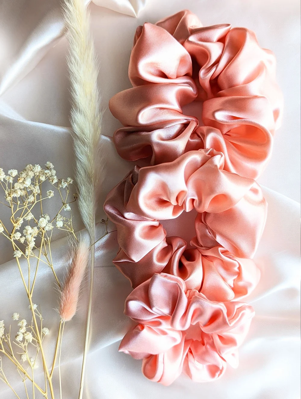 peach-mimosa-hair-scrunchie-  display picture 3