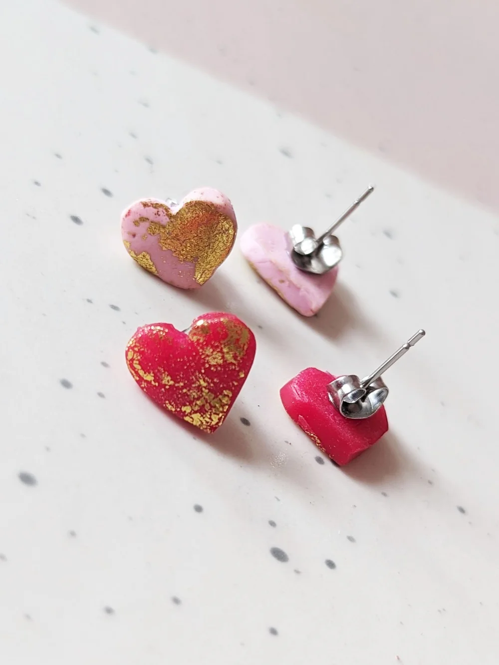 Mini Heart Clay Stud Earring Sets — Kirandeep Bassan