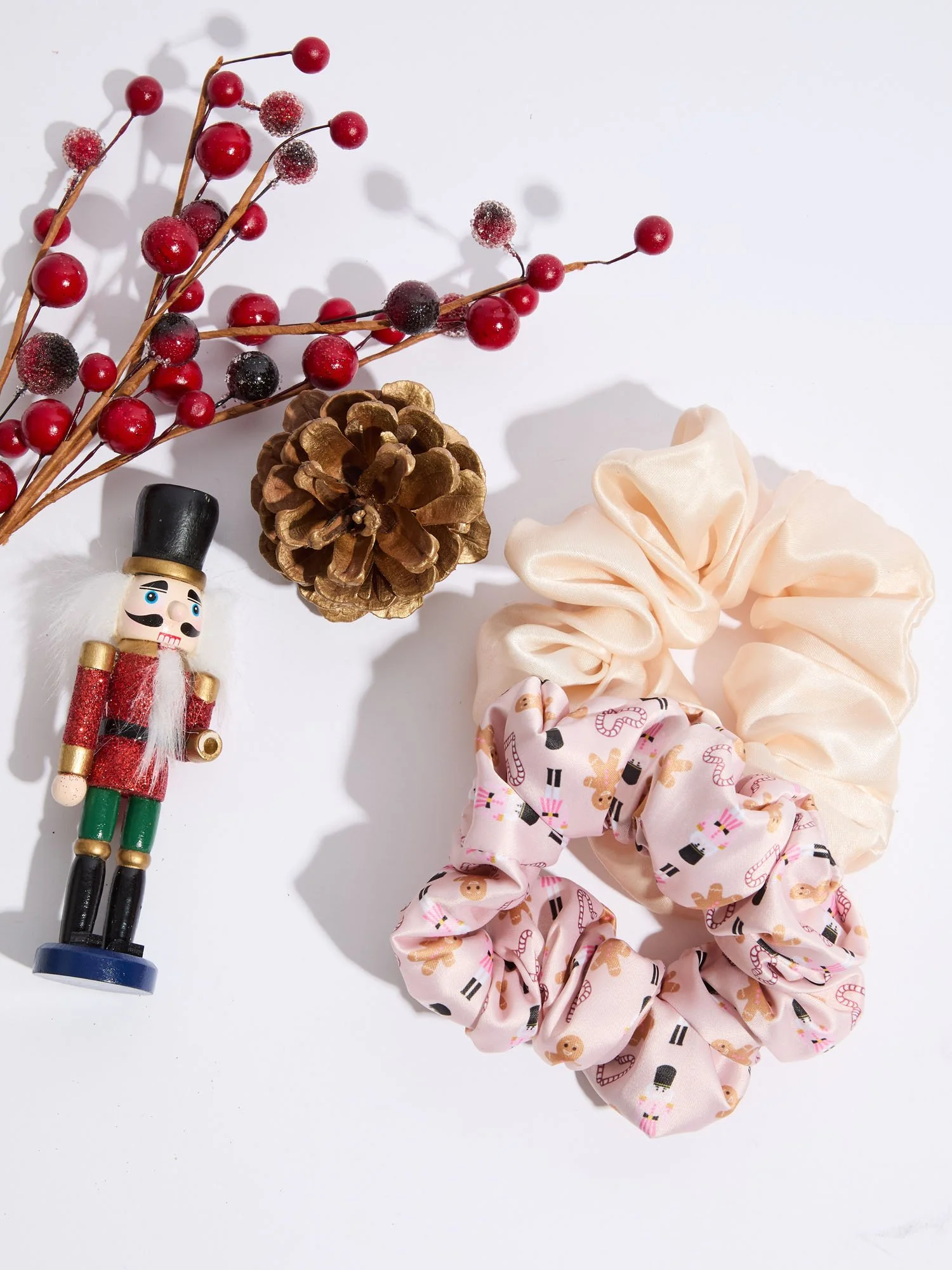 Candy Cane Hair Scrunchie Set