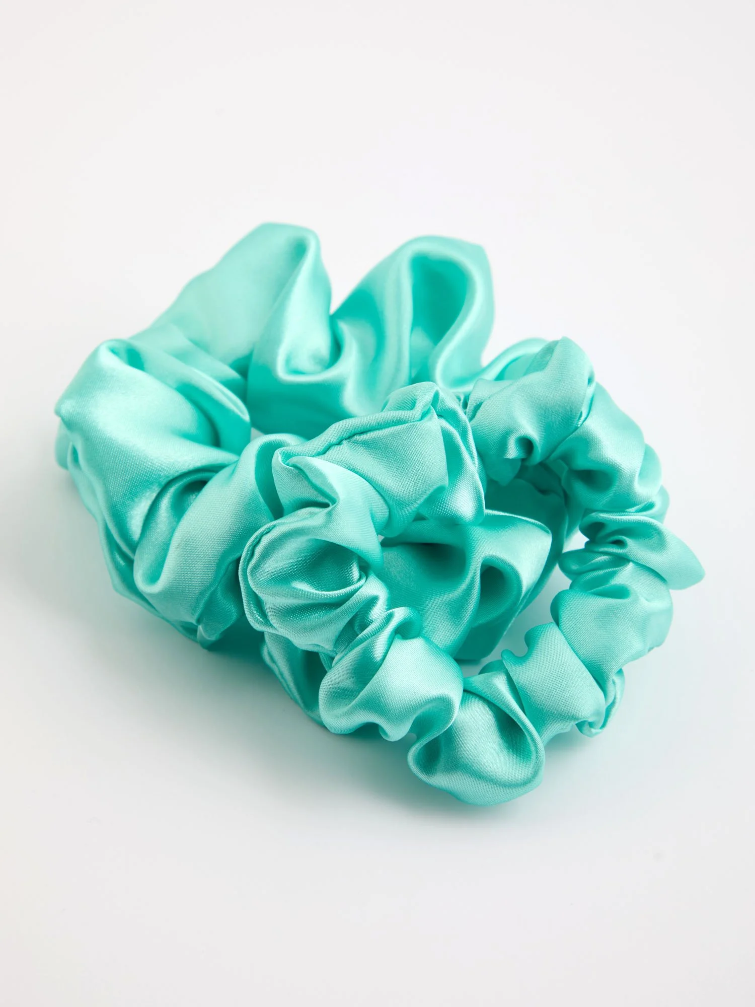 Cyan Hair Scrunchies