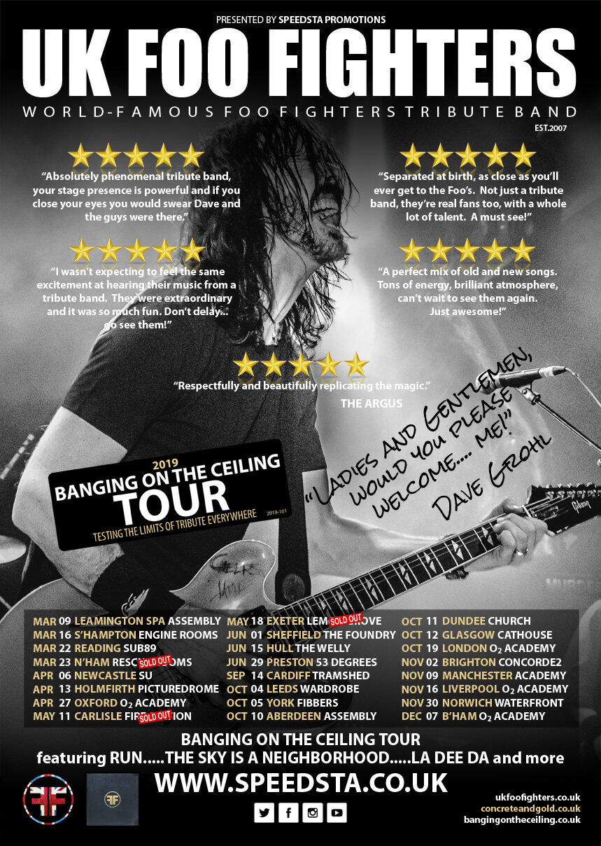 foo fighters past uk tours