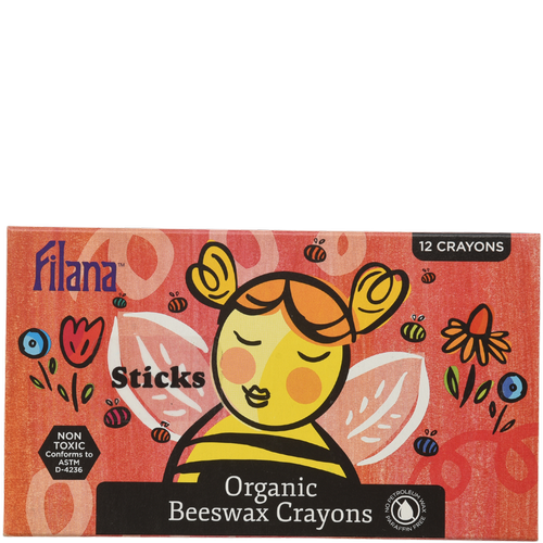 Hieno Supplies 100% Pure Beeswax Crayons - 8 Pcs - Handmade & Rounded for  Perfect Grip