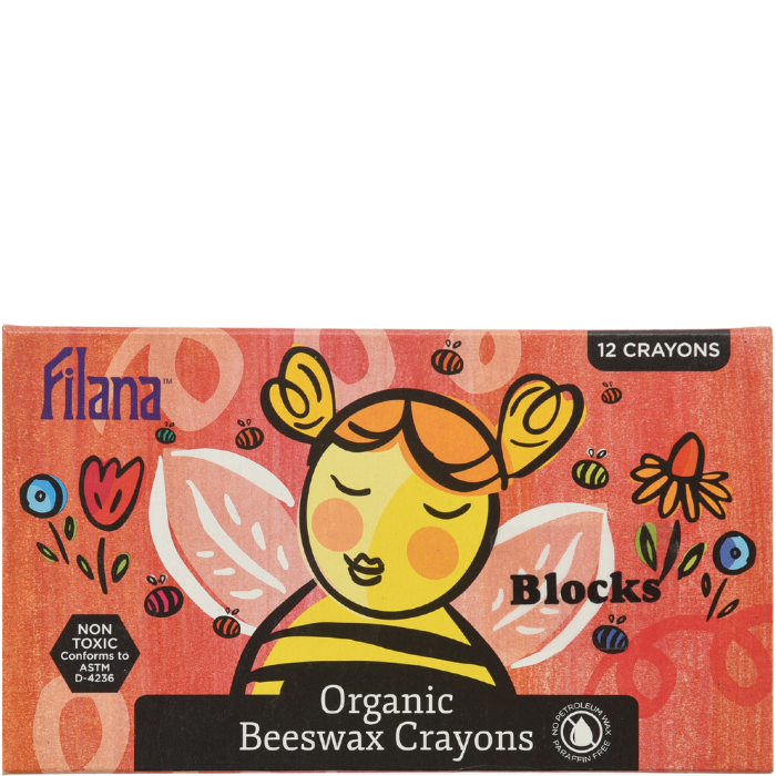 Filana Organic Beeswax Crayons 12 Blocks Standard