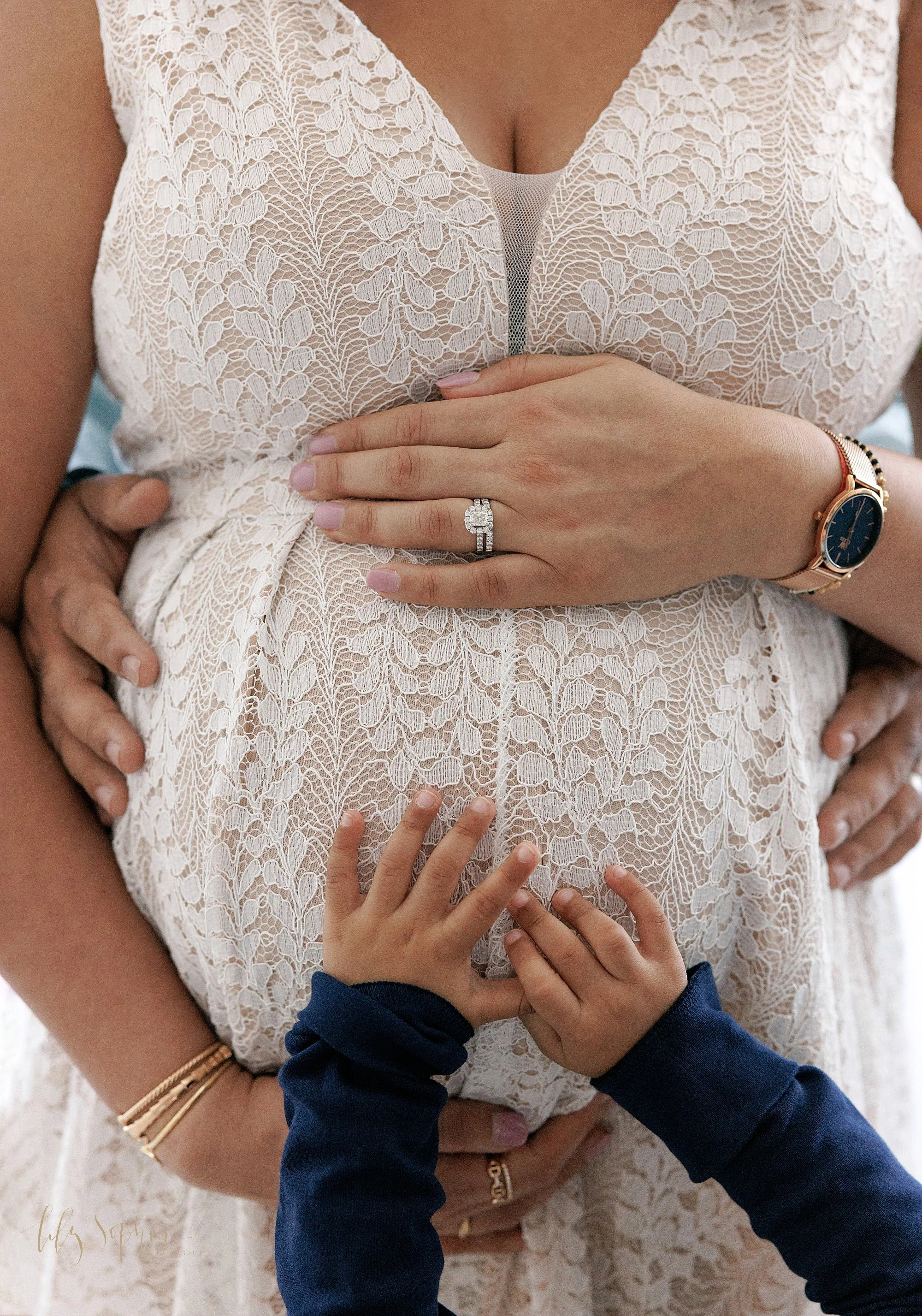 Atlanta Maternity Photographer | The D Family, a studio family maternity session