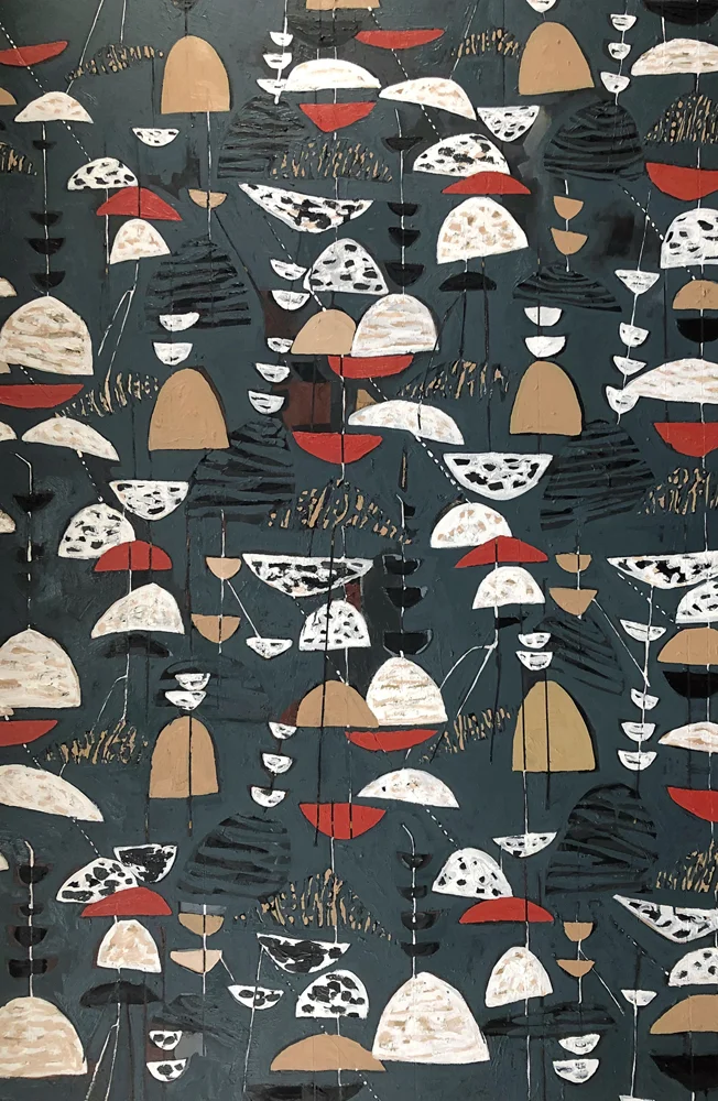 Grey. Lucienne Day Inspired.