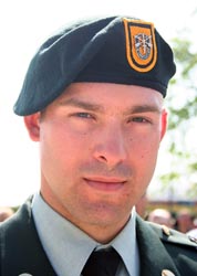 Army Staff Sgt. Jack M. Martin III, 26, of Bethany, Oklahoma, assigned to the 3rd Battalion, 1st Special Forces Group, Fort Lewis, Wash., died September 29th, 2009, in Jolo Island, Philippines, from the detonation of an improvised explosive device. Martin is survived by his wife Ashley Martin, his parents Jack and Cheryl Martin, and siblings Abe, Mandi, Amber and Abi.