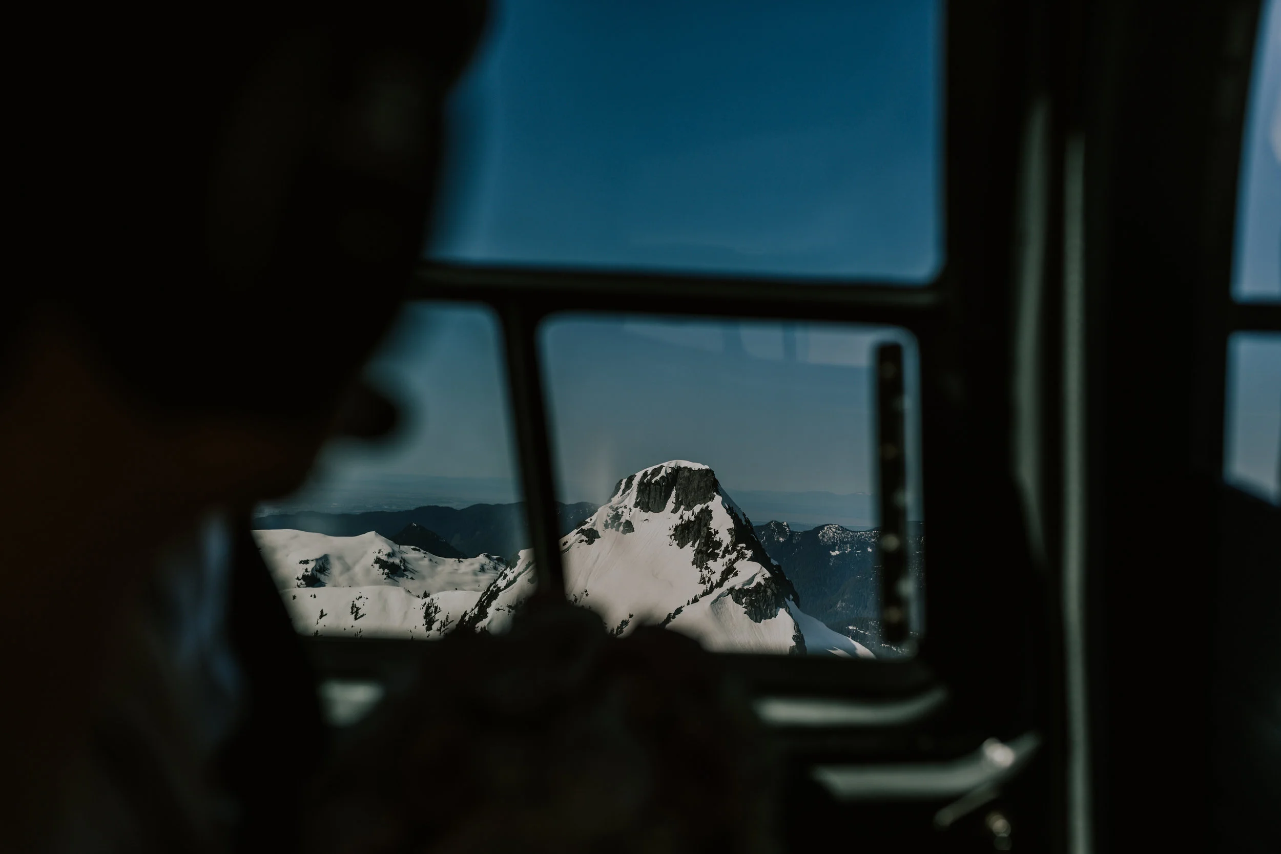  Helicopter Mountain Top Elopement in Pitt Meadows with Sky Helicopters - Snowy Mountaintop Elopement Photos 