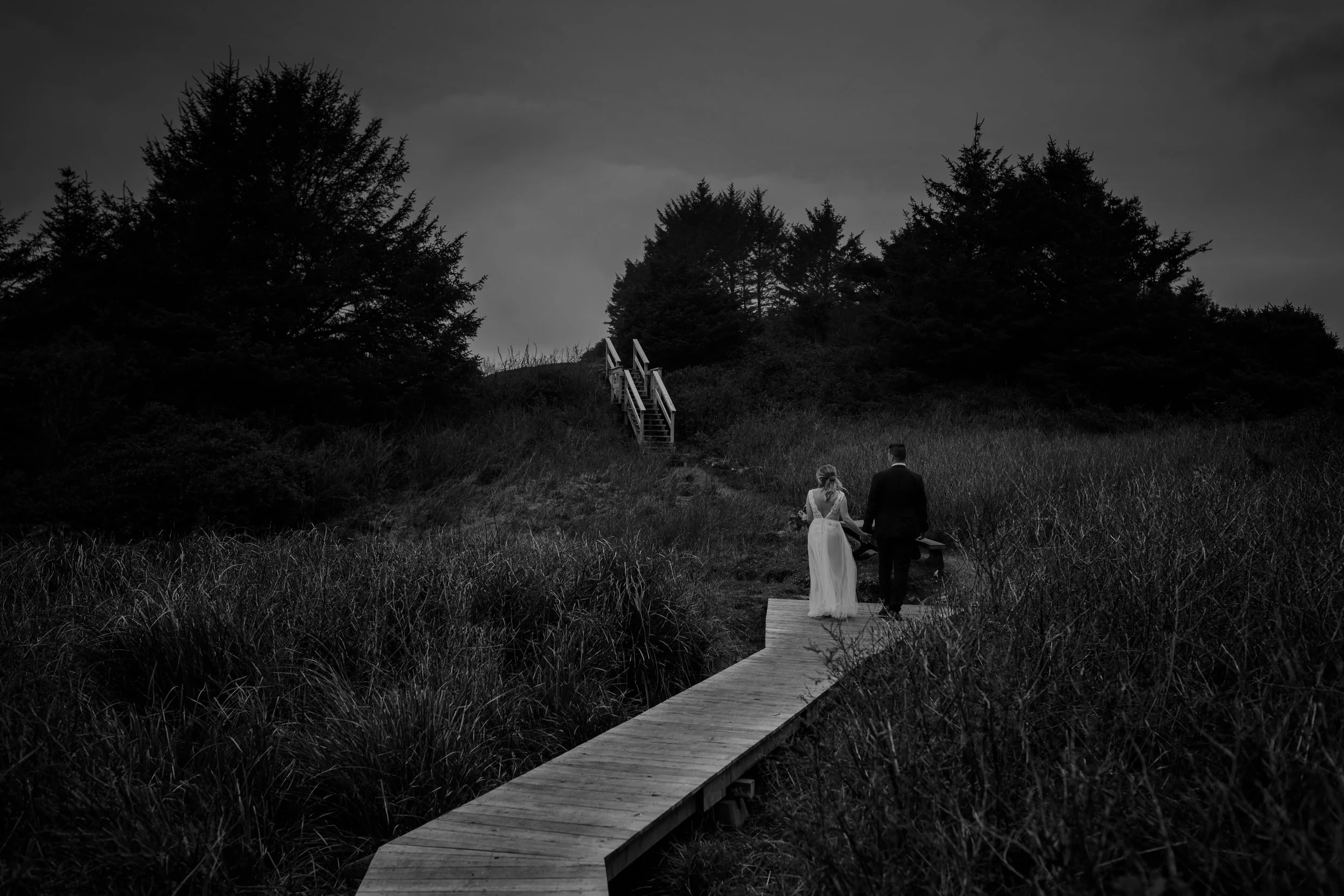  Black and White Elopement Photos in Tofino, BC, Beach Wedding Photos in Tofino, BC 