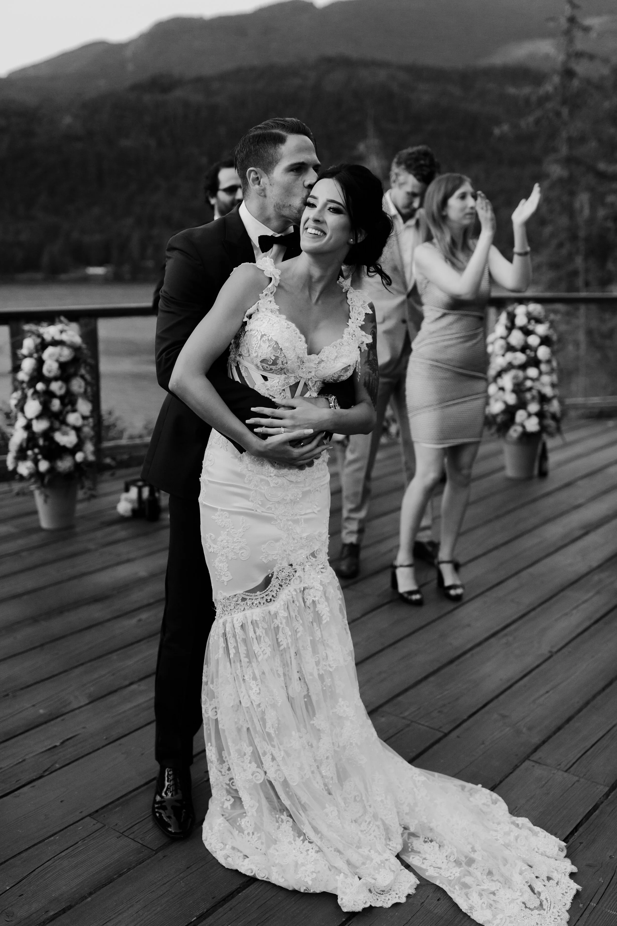  Black and White Documentary Wedding Photos from the West Coast Wilderness Lodge in Egmont, BC — Ramona and Gilbert 