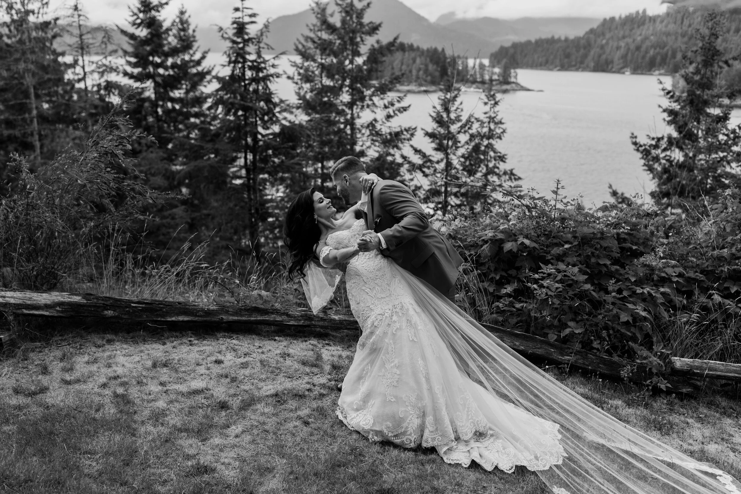  Black and White Documentary Wedding Photos at the West Coast Wilderness Lodge on the Sunshine Coast, BC — Tanis & Brock 