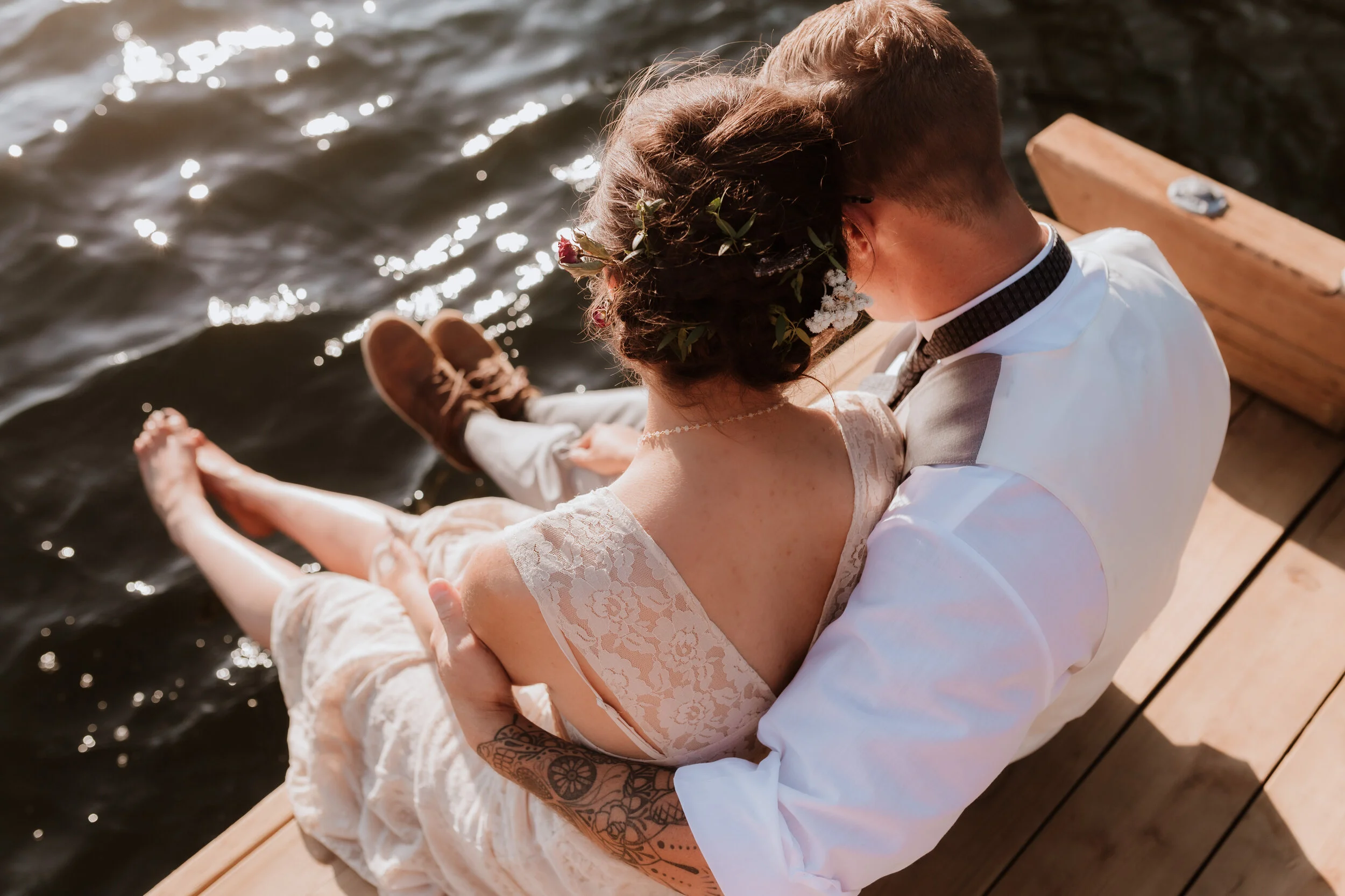  Rockwater Secret Cove Resort Wedding Photo - Intimate Boho wedding on the ocean on the Sunshine Coast BC 
