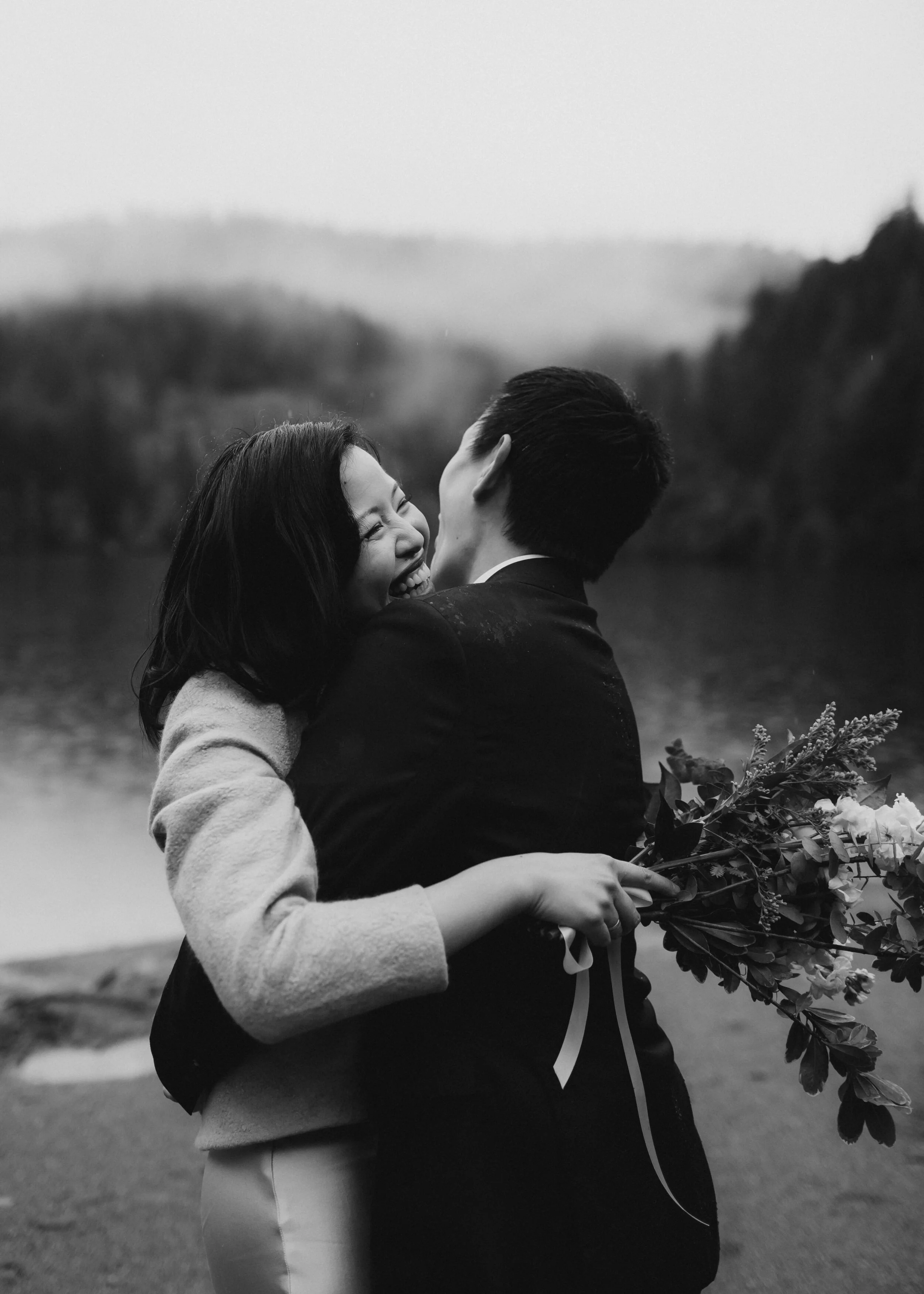  Sunni & Tom’s Intimate Forest Elopement at Porteau Cove in Squamish, BC 