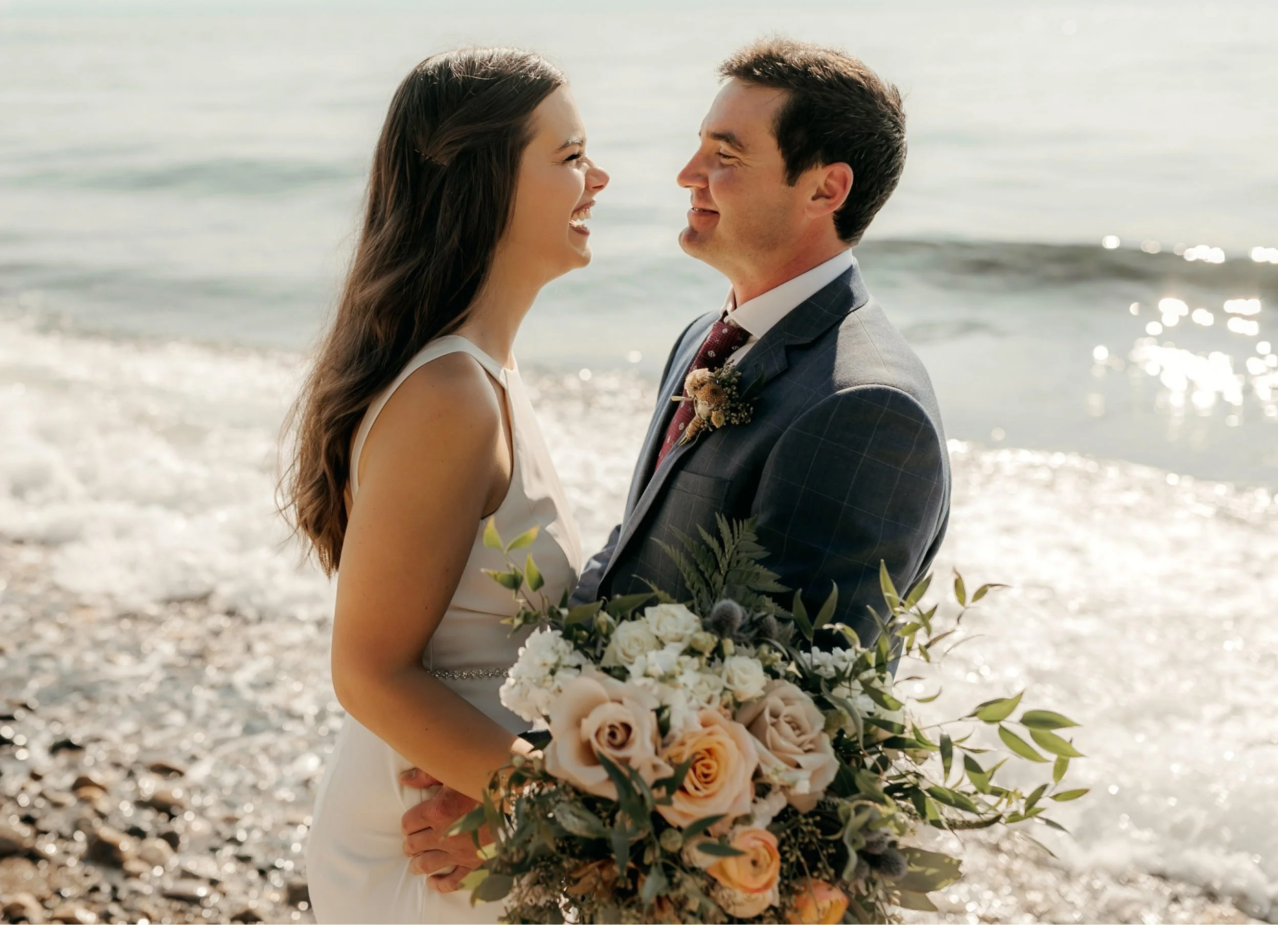  Emma and CodyÕs Sunshine Coast Elopement. Ceremony in Cliff Gilker Park in Roberts Creek and Golden Hour Photos at Roberts Creek Pier 