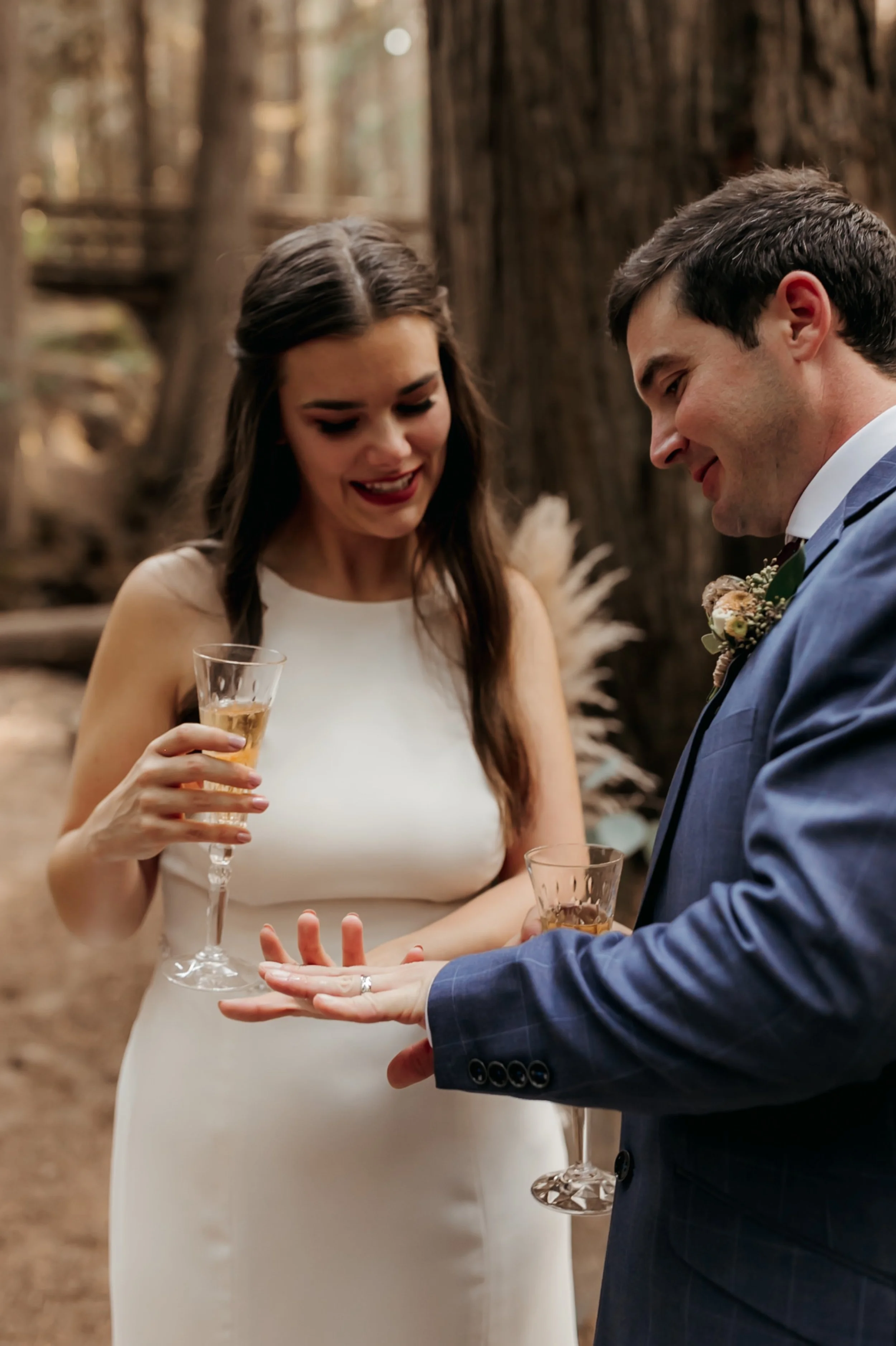 Emma and CodyÕs Sunshine Coast Elopement. Ceremony in Cliff Gilker Park in Roberts Creek and Golden Hour Photos at Roberts Creek Pier 