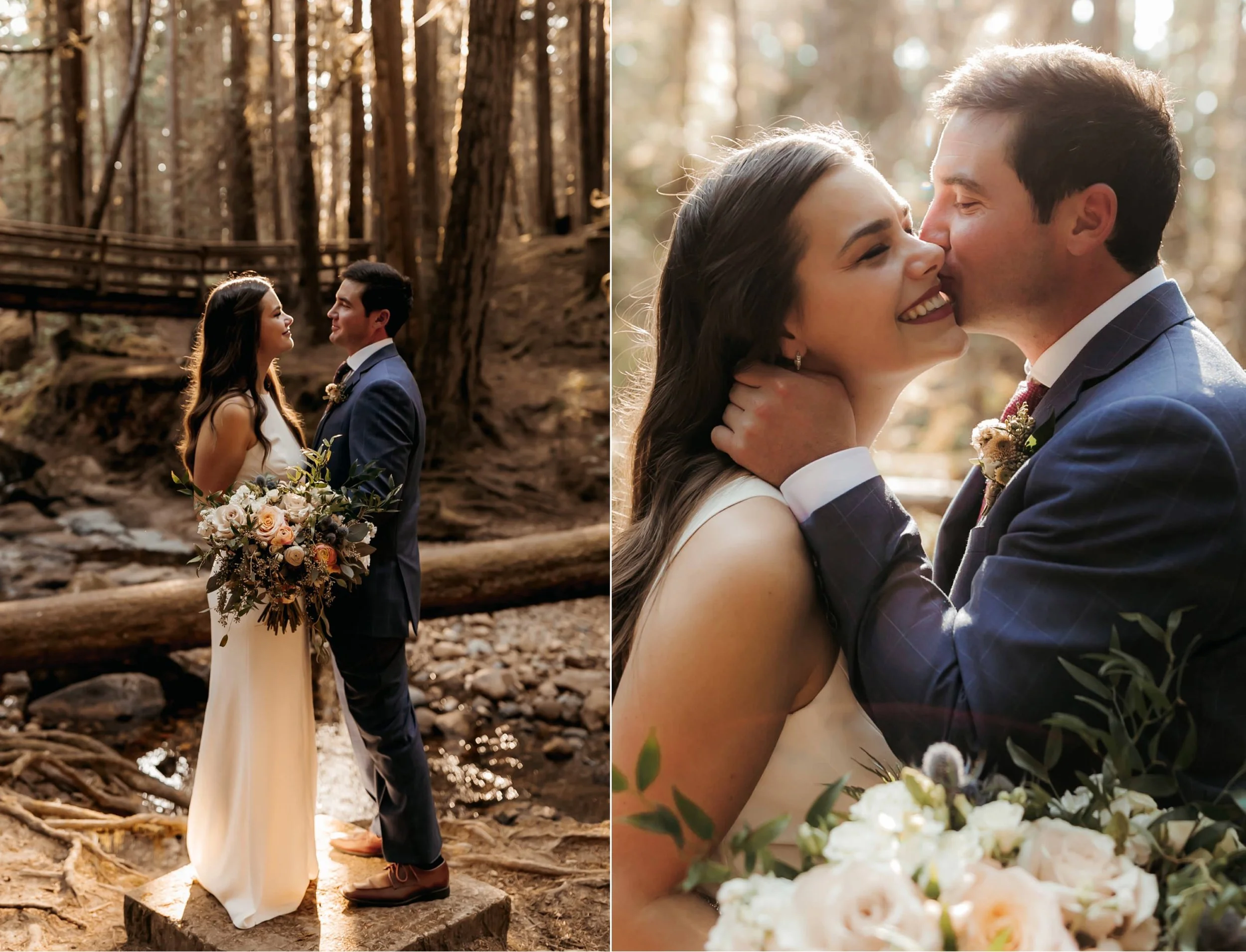  Emma and CodyÕs Sunshine Coast Elopement. Ceremony in Cliff Gilker Park in Roberts Creek and Golden Hour Photos at Roberts Creek Pier 