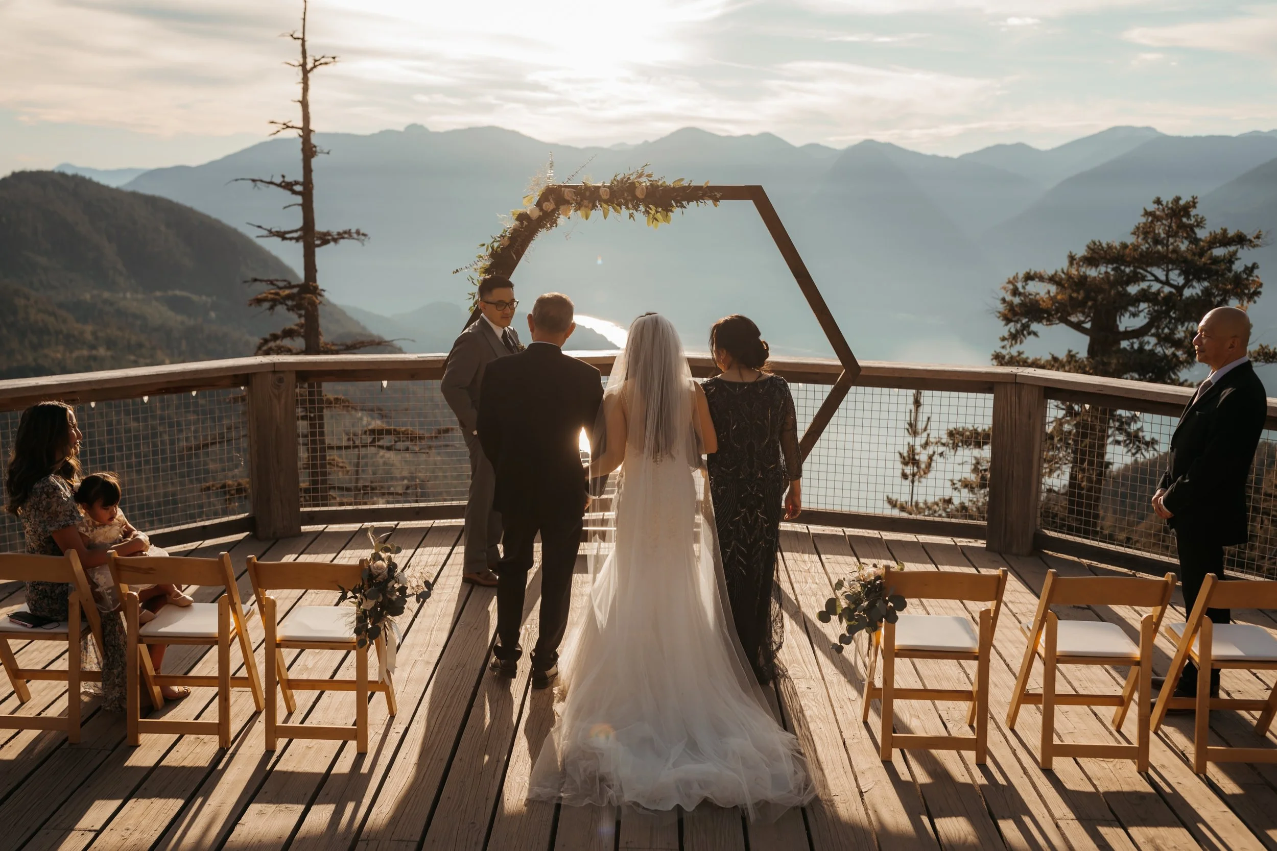  Intimate Golden Hour Wedding at Sea to Sky Gondola in Squamish BC  