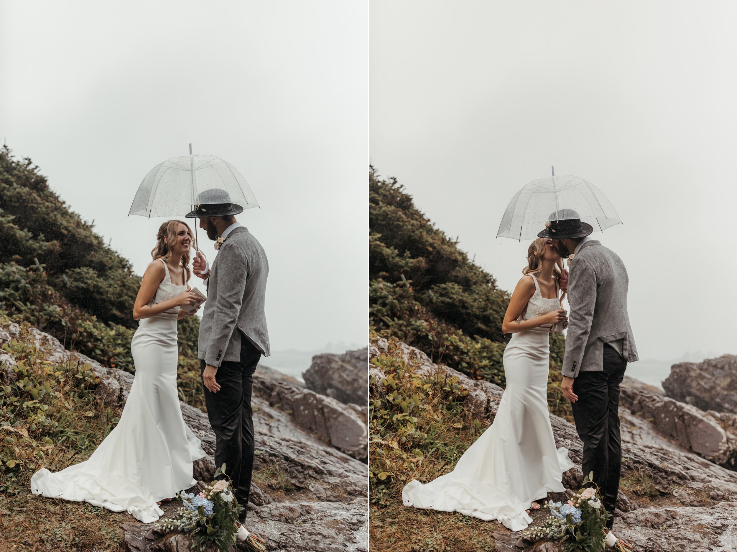  Intimate Rainy Day Tofino Wedding at the Pacific Sands Resort and Shore Pier Ceremony 