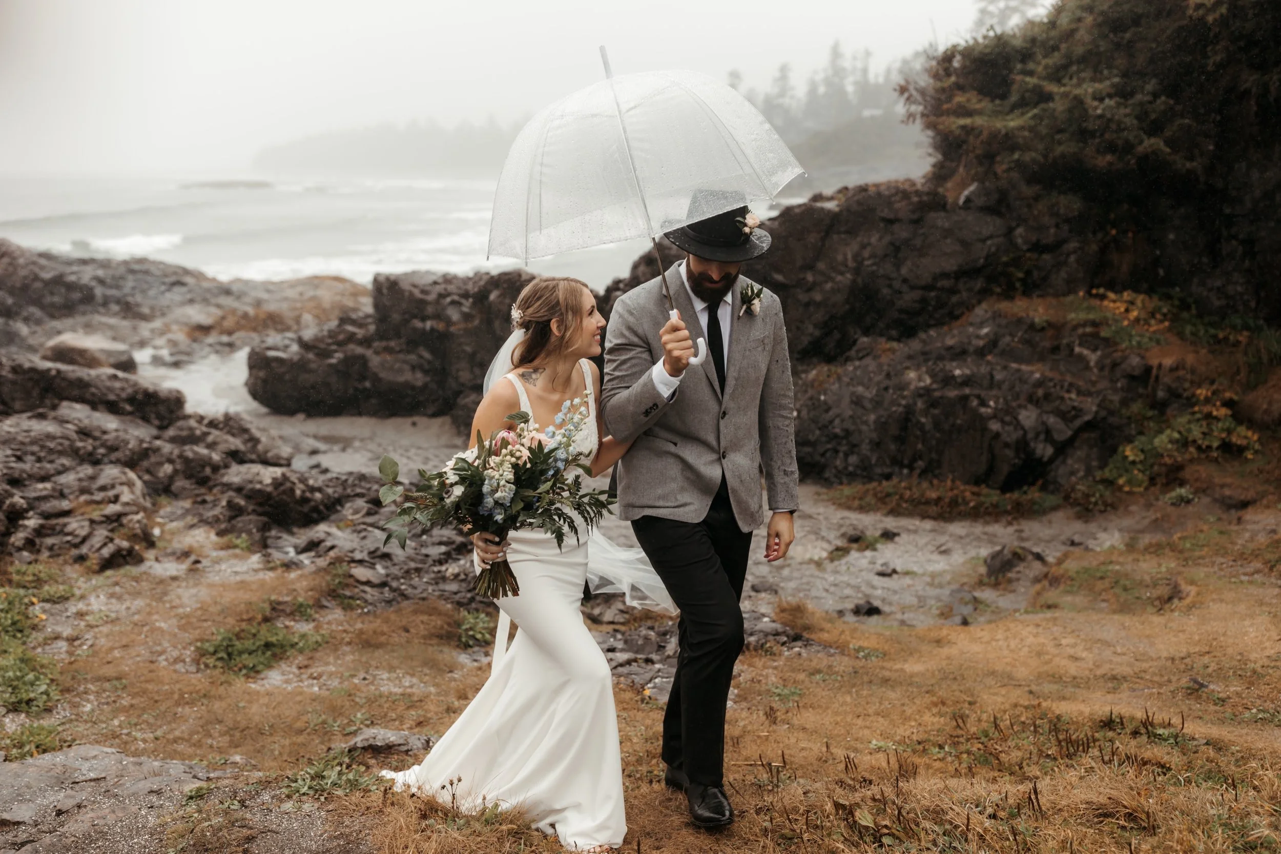  Intimate Rainy Day Tofino Wedding at the Pacific Sands Resort and Shore Pier Ceremony 