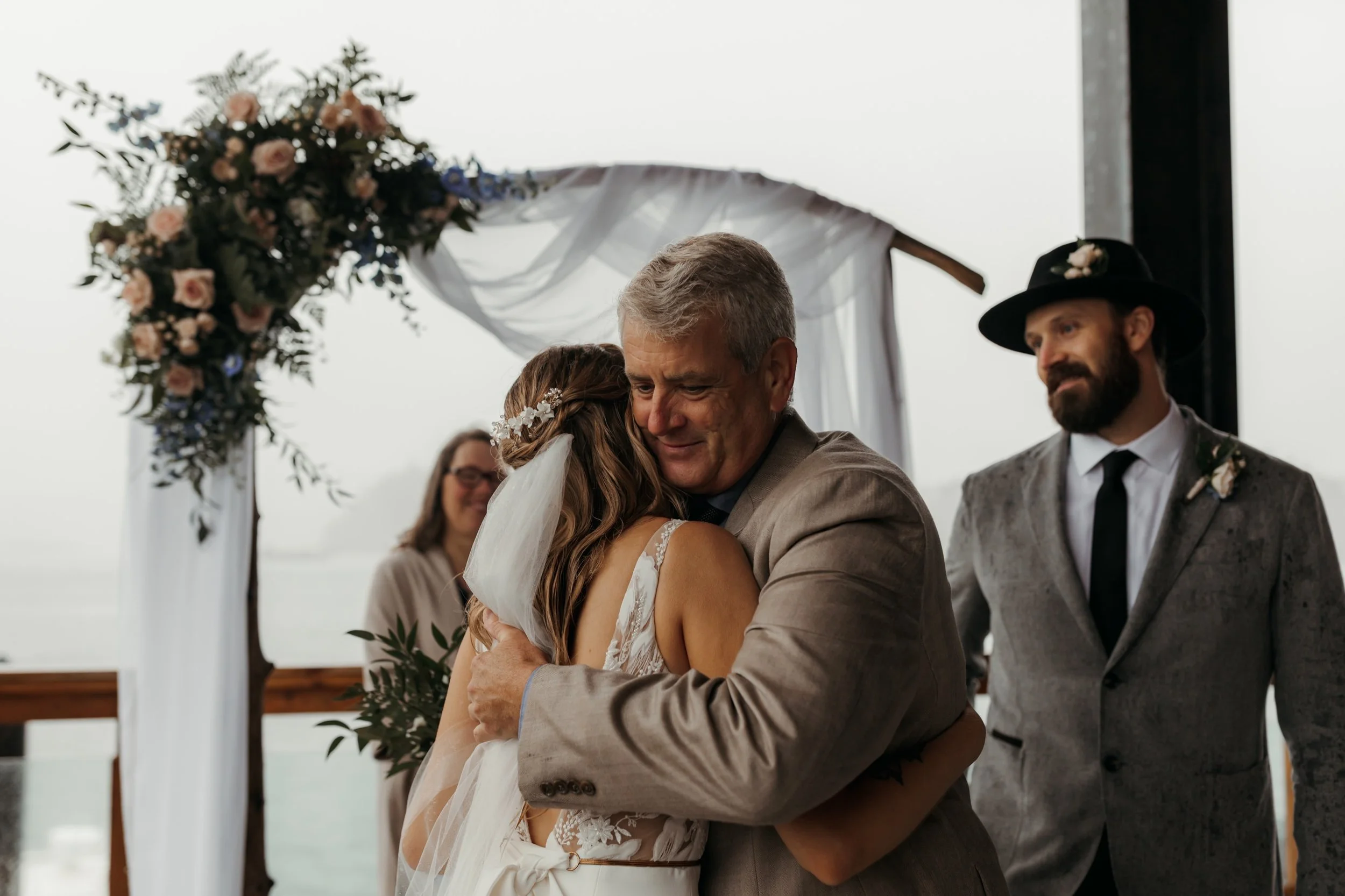  Intimate Rainy Day Tofino Wedding at the Pacific Sands Resort and Shore Pier Ceremony 