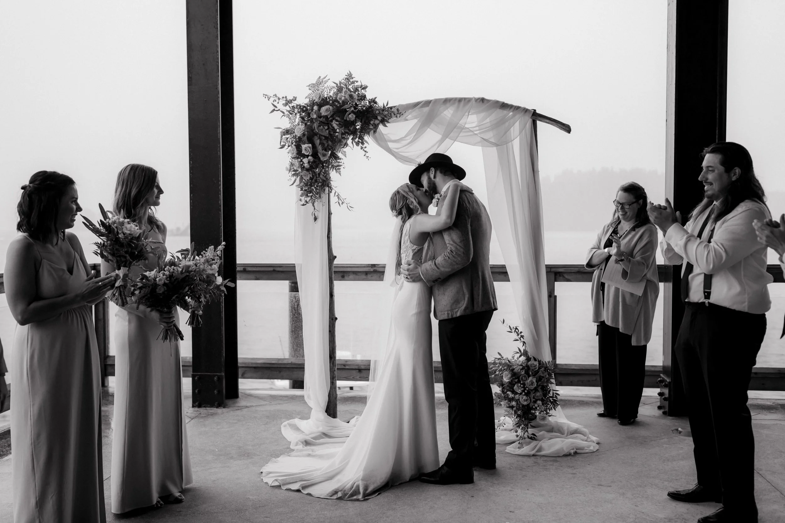  Intimate Rainy Day Tofino Wedding at the Pacific Sands Resort and Shore Pier Ceremony 