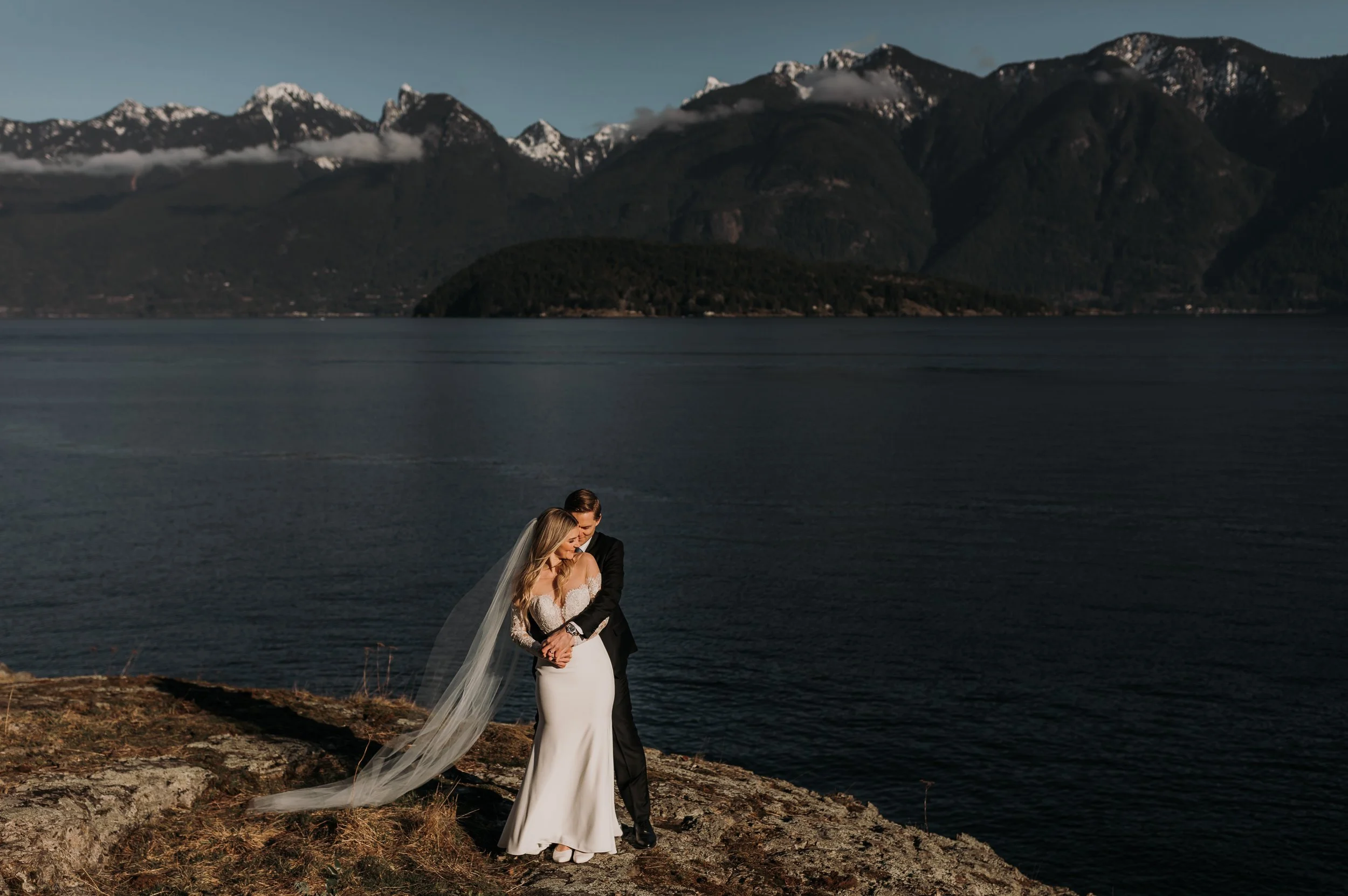  Heather & Henry’s Intimate Winter Elopement on Bowen Island at Hood Point  