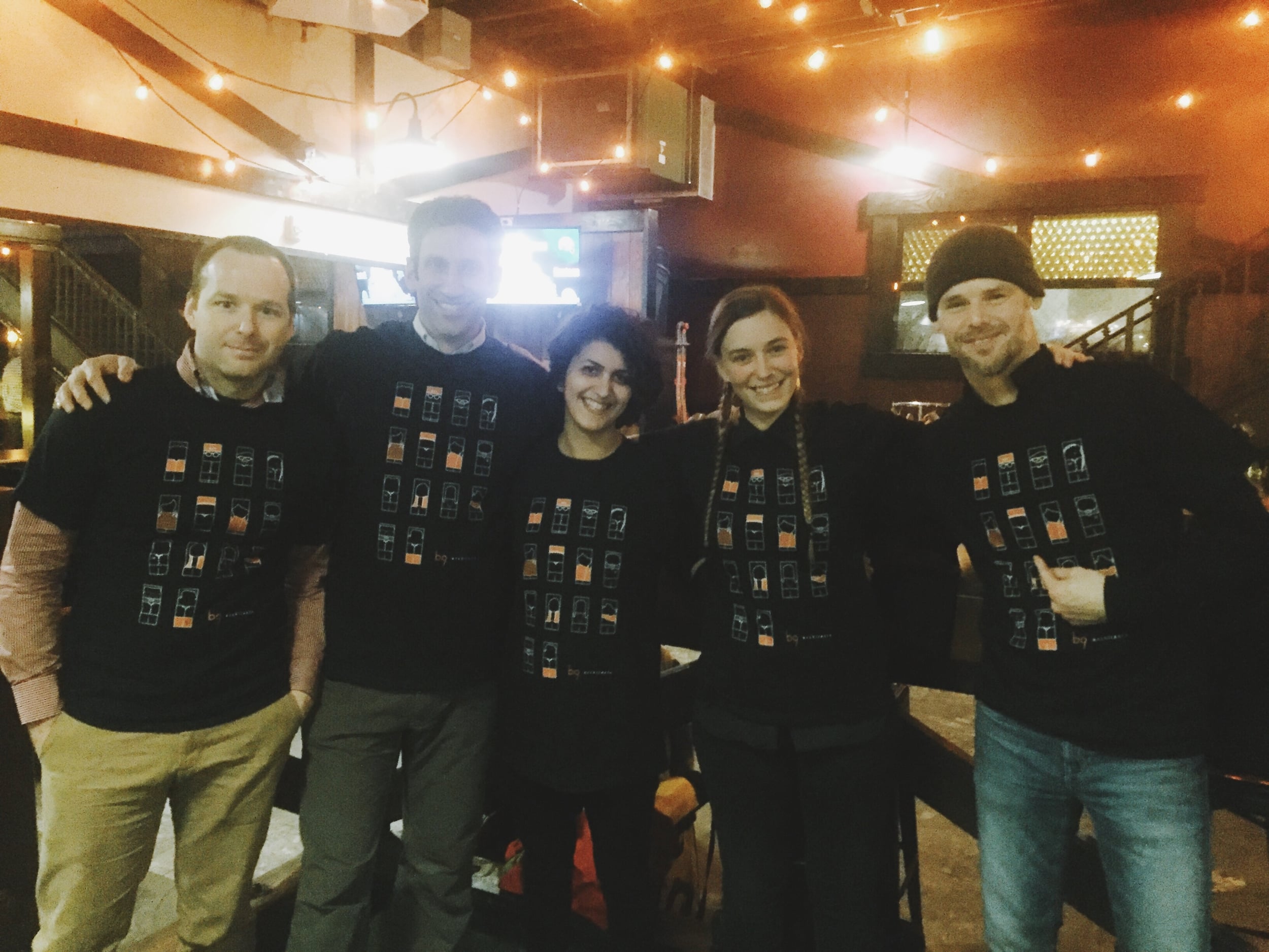 Jeff, Brad, Saghar, Lisa, and Brian in uniform