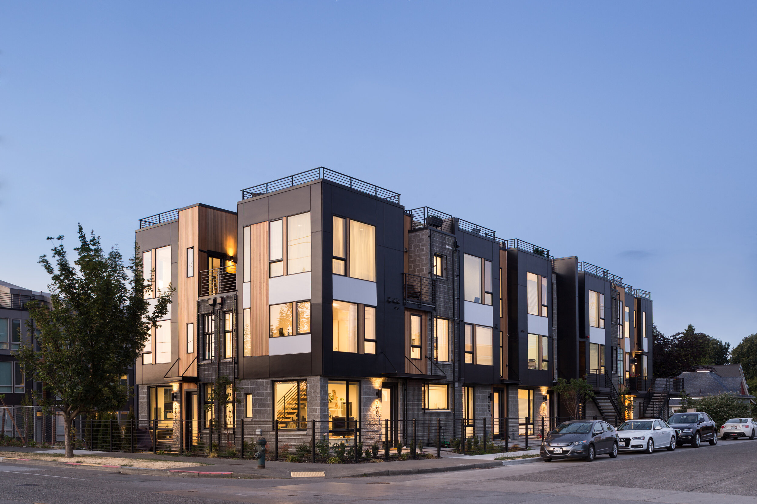 b9 Seattle's residential architects designed these multifamily residences in  Georgetown to Capitalize on daylighting opportunities.