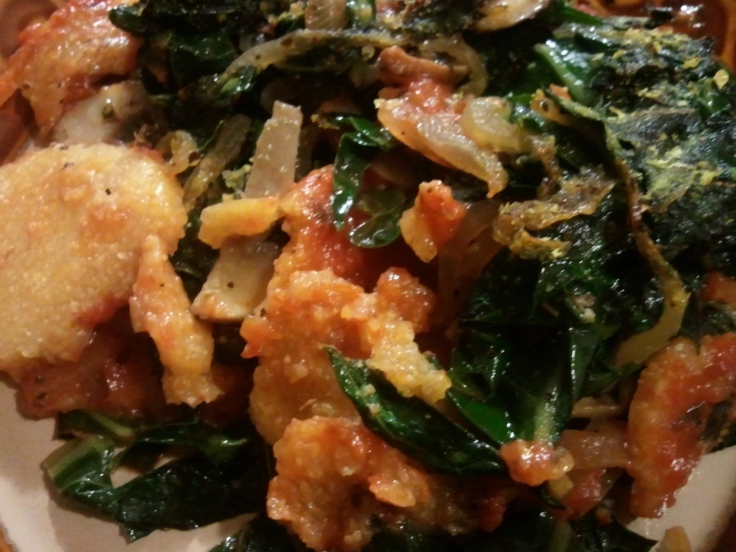 Here's how my polenta dish turned out ...