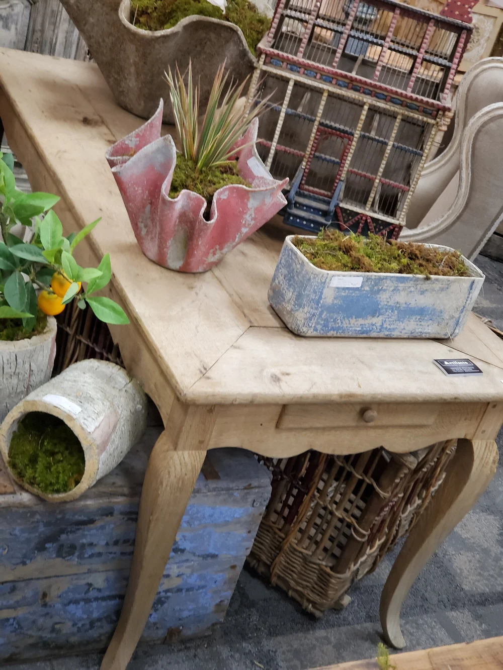 outdoor farmhouse table on Late 1800 S Belgian Farmhouse Table Barnard Deck