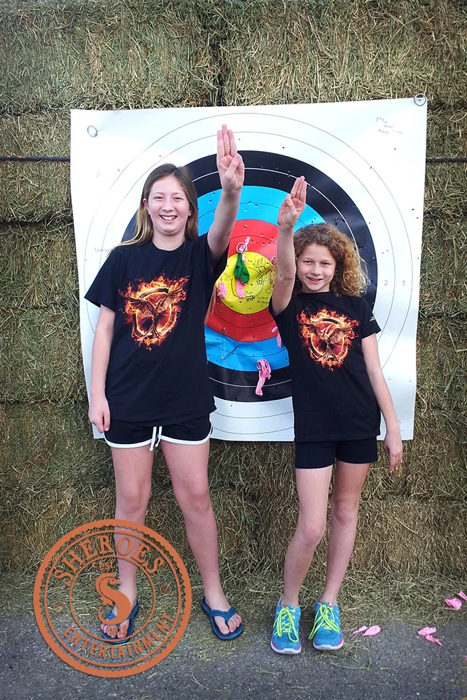 These two party guests LOVED The Hunger Games!