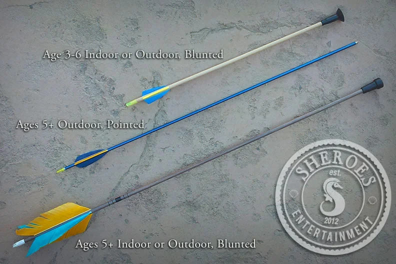We have a variety of arrow types available to suit your unique event needs. This party normally ships with pointed arrows unless otherwise requested.