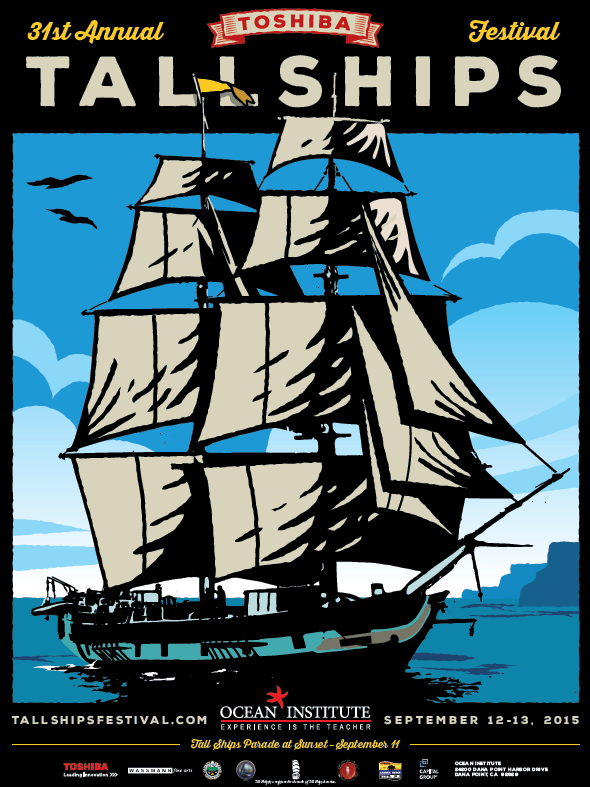 Tall Ships Festival Poster at Dana Point