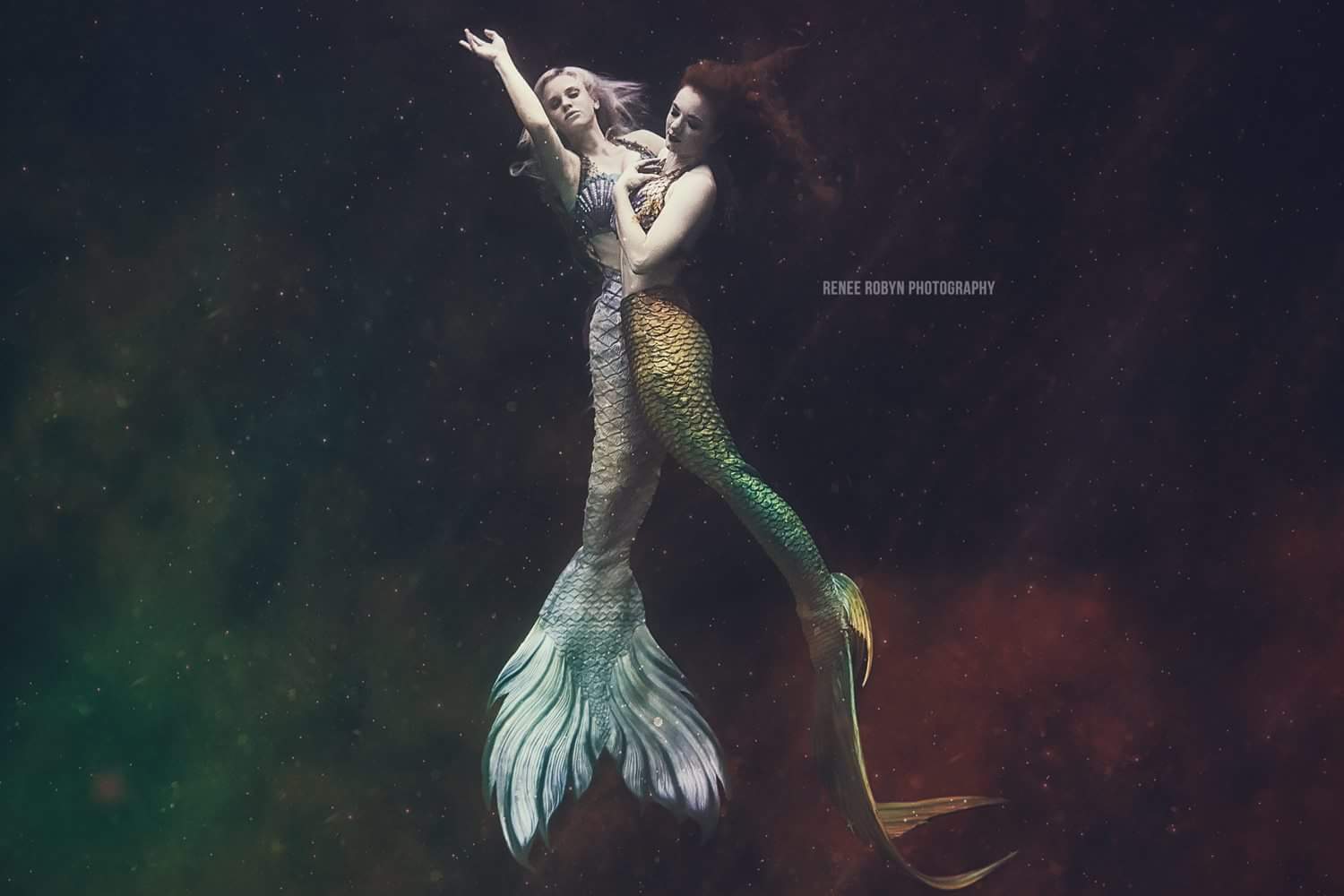Catalina Mermaid Green Tail with Splash by Renee Robyn Photography.JPG