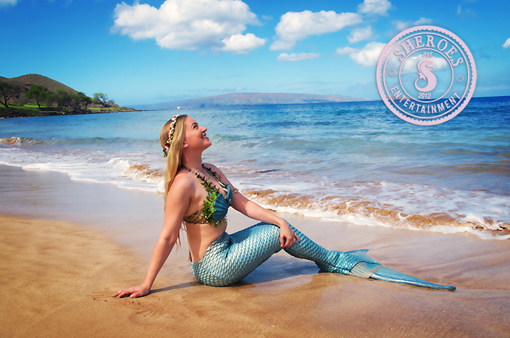 Mermaid Rachel on Maui Beach.png