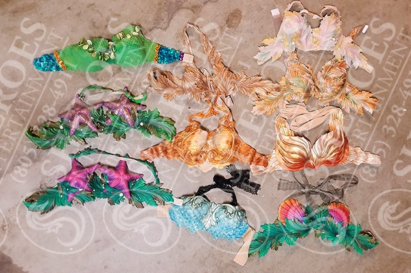 Some pieces from of our silicone mermaid bra top collection