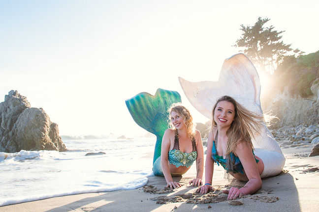 Blonde Professional Mermaid for Party Pasadena - Mermaid Cascade and Marina Los Angeles 2 Sheroes