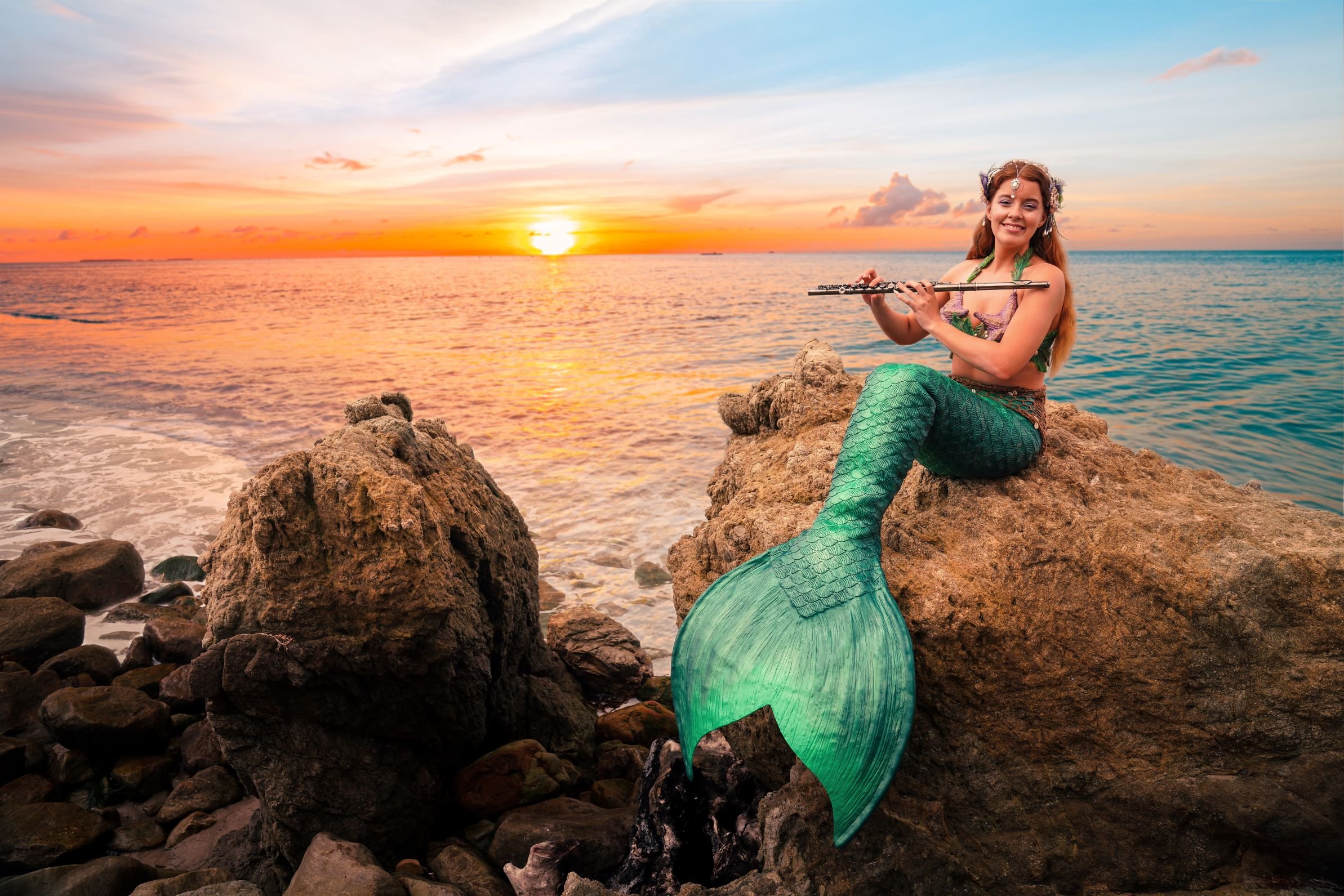 Mermaid Aurora Pastel Beach with Flute- web.jpg