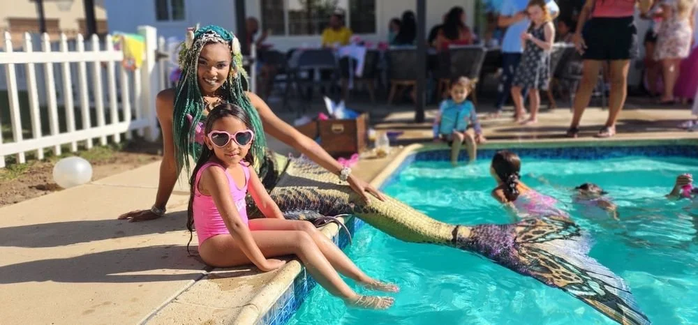 Mermaid Ride Pool Swimming Mermaid Entertainment for Pool Parties and Birthday Parties ...