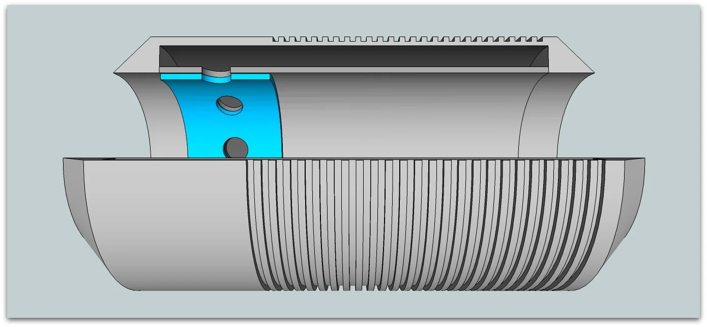 Marketing rendering of oil well screen