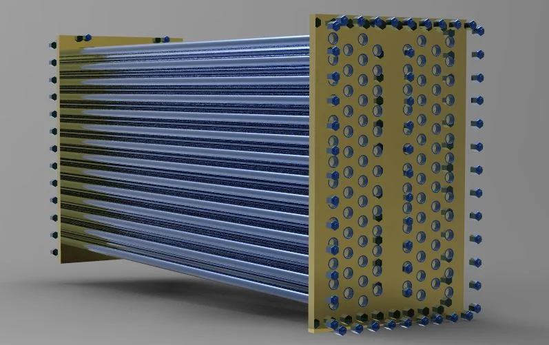 Box heat exchanger tube set