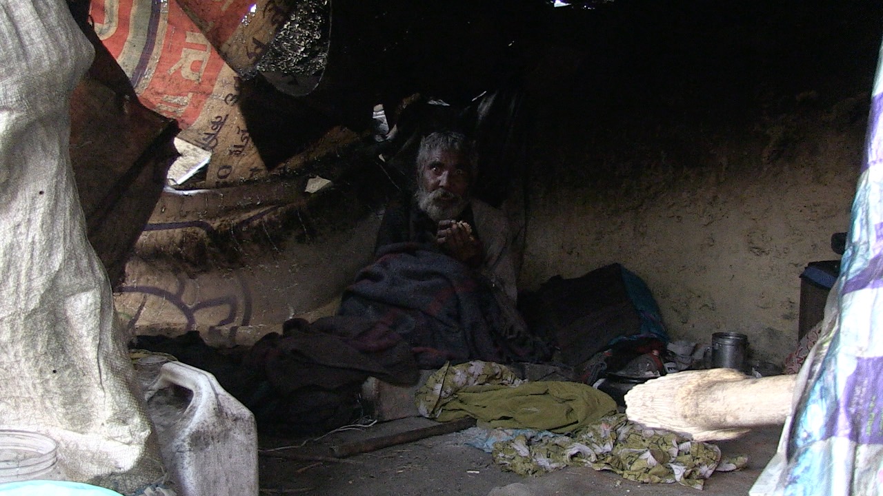 Homeless man in Gorakphur, India