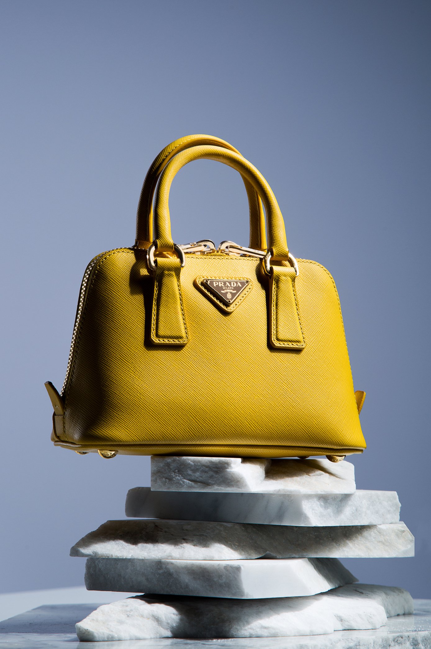 Prada Soleil Saffiano Leather Mini Promenade Bag