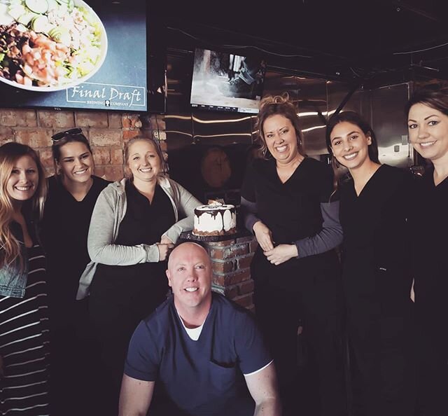 Dr. Mullen treated the whole staff to a delicious lunch today to show them some love and celebrate a few birthdays. We've been so busy lately, it was a perfect break in the middle of our Tuesday. Thanks to @finaldraftbrewingcompany for taking care of